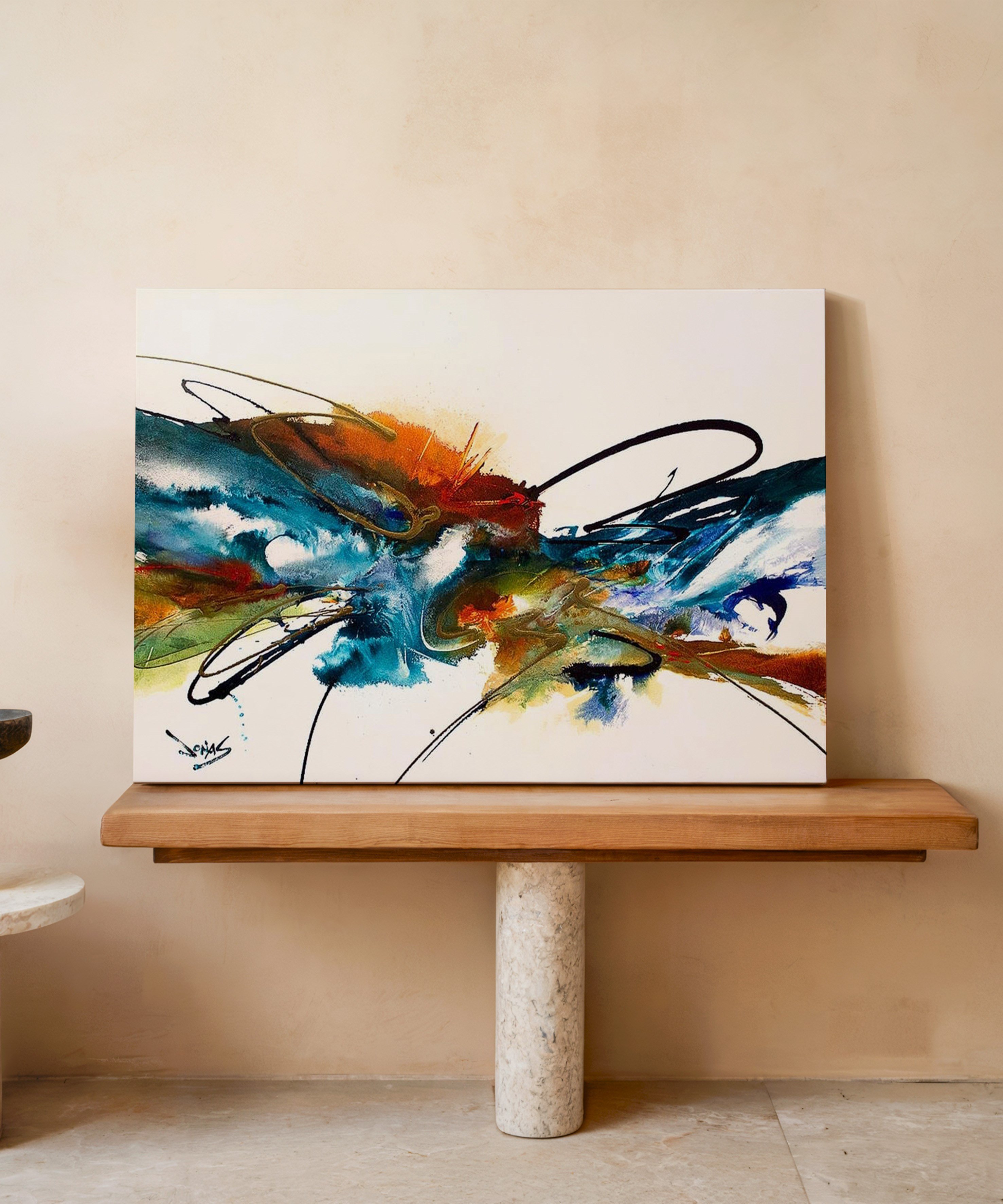 Renk Harmonisi | Yağlı Boya Dokulu Canvas Baskı