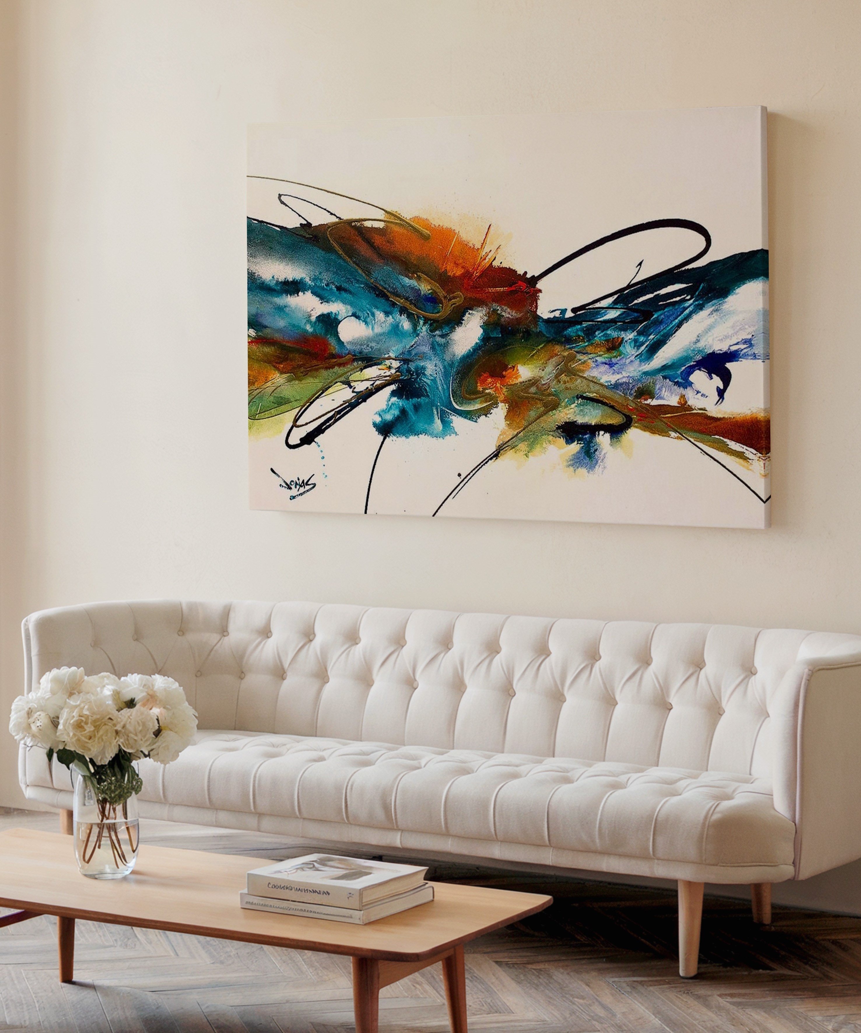 Renk Harmonisi | Yağlı Boya Dokulu Canvas Baskı