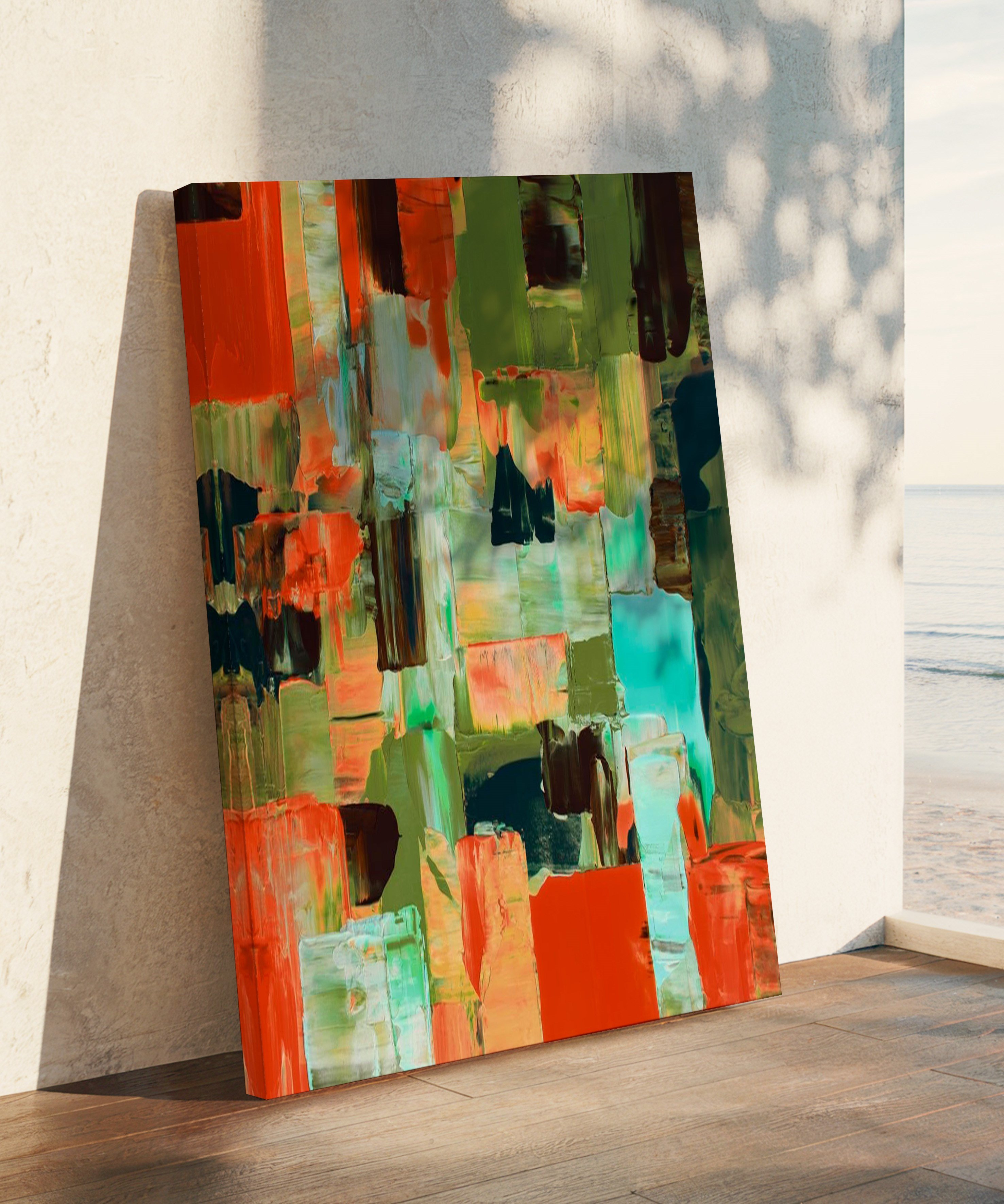 Renk Mozaiği | Yağlı Boya Dokulu Canvas Baskı
