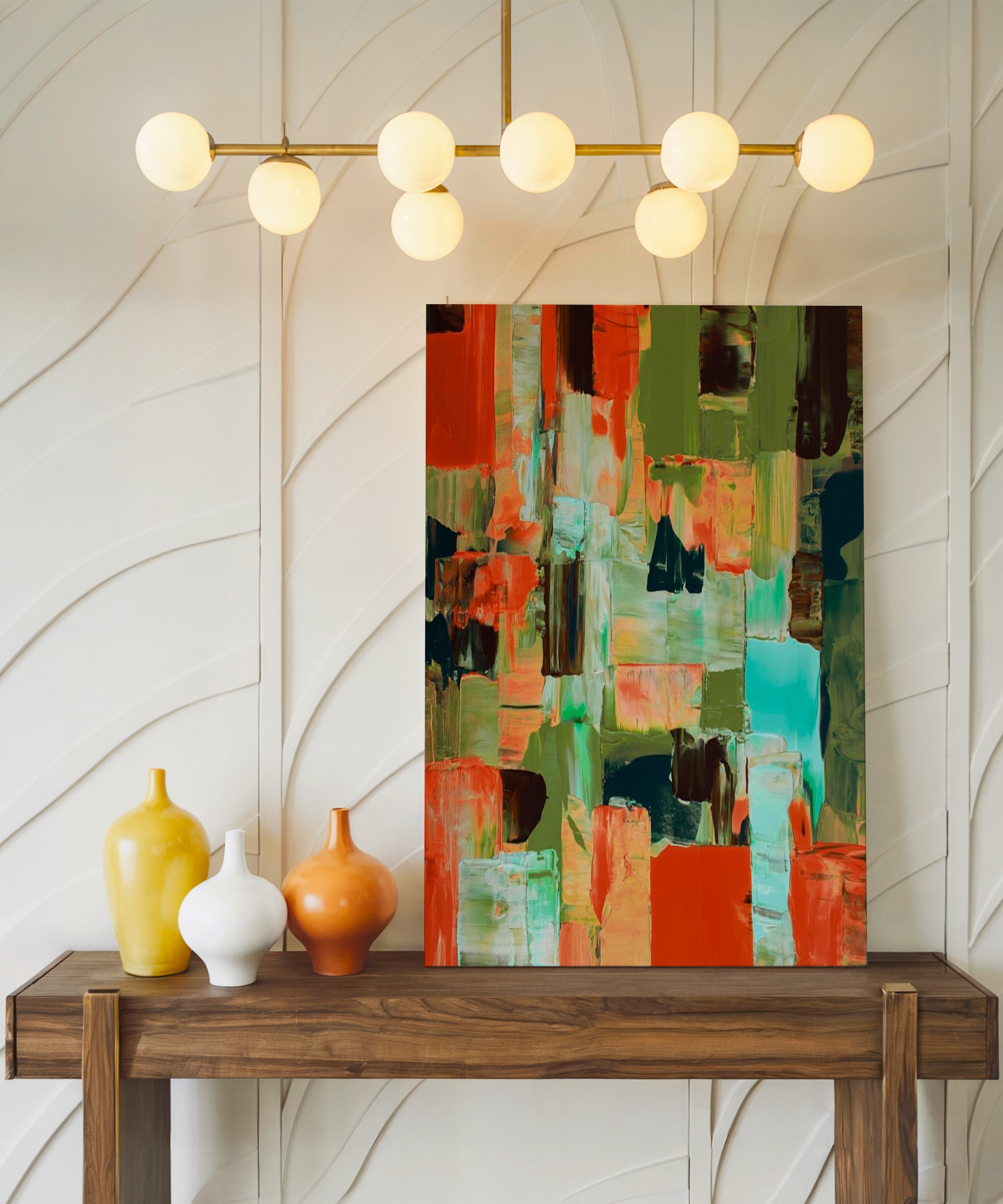 Renk Mozaiği | Yağlı Boya Dokulu Canvas Baskı
