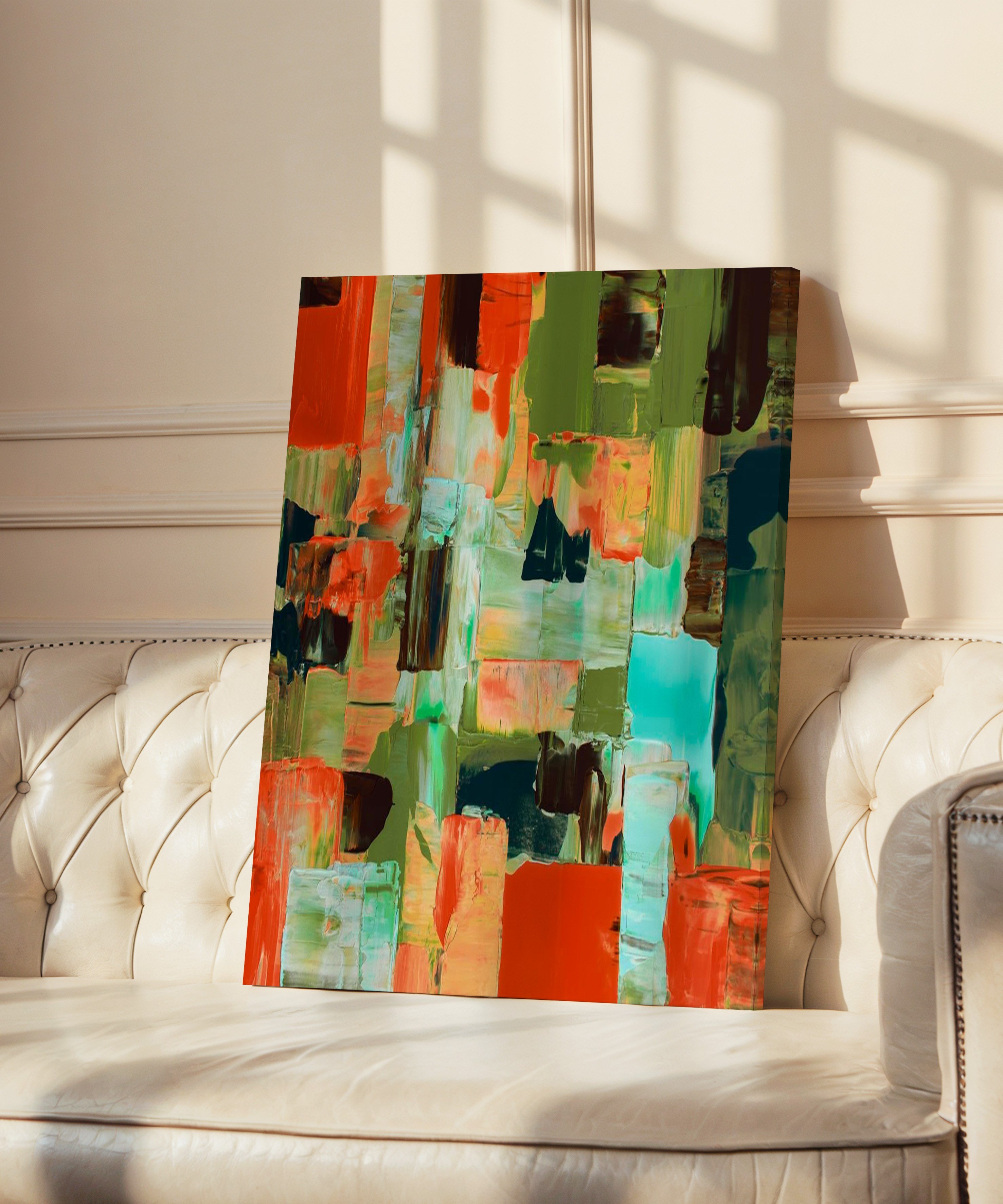 Renk Mozaiği | Yağlı Boya Dokulu Canvas Baskı