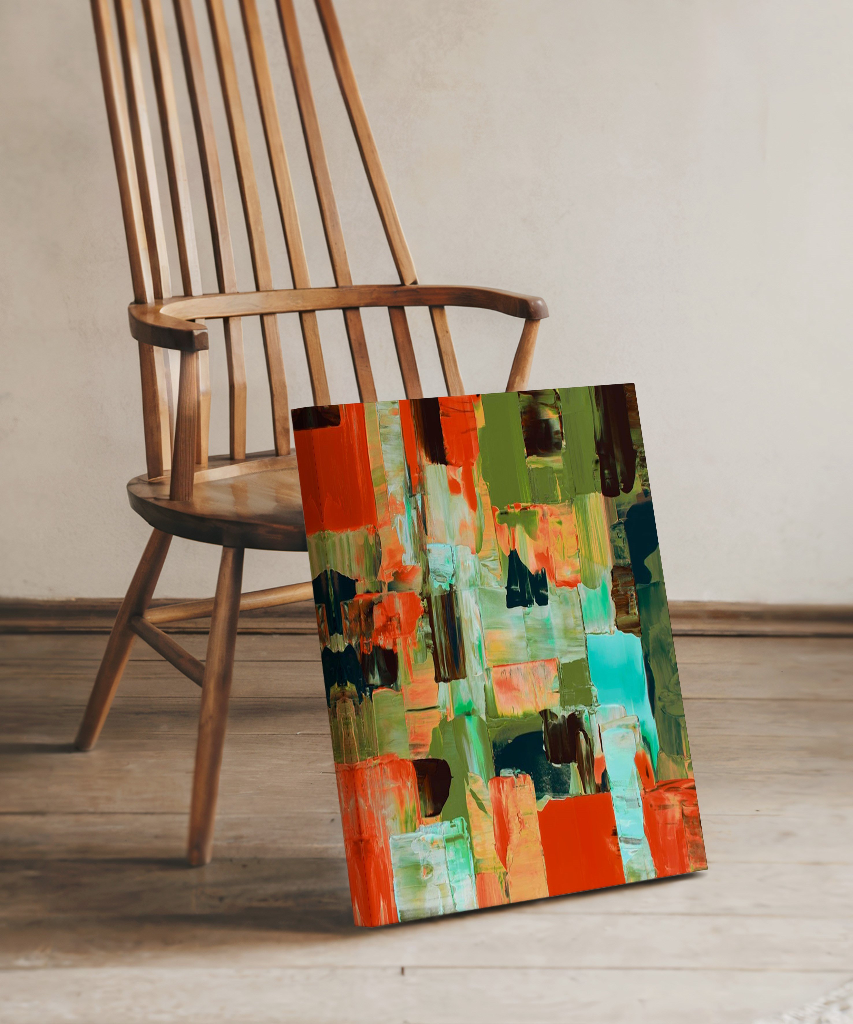 Renk Mozaiği | Yağlı Boya Dokulu Canvas Baskı