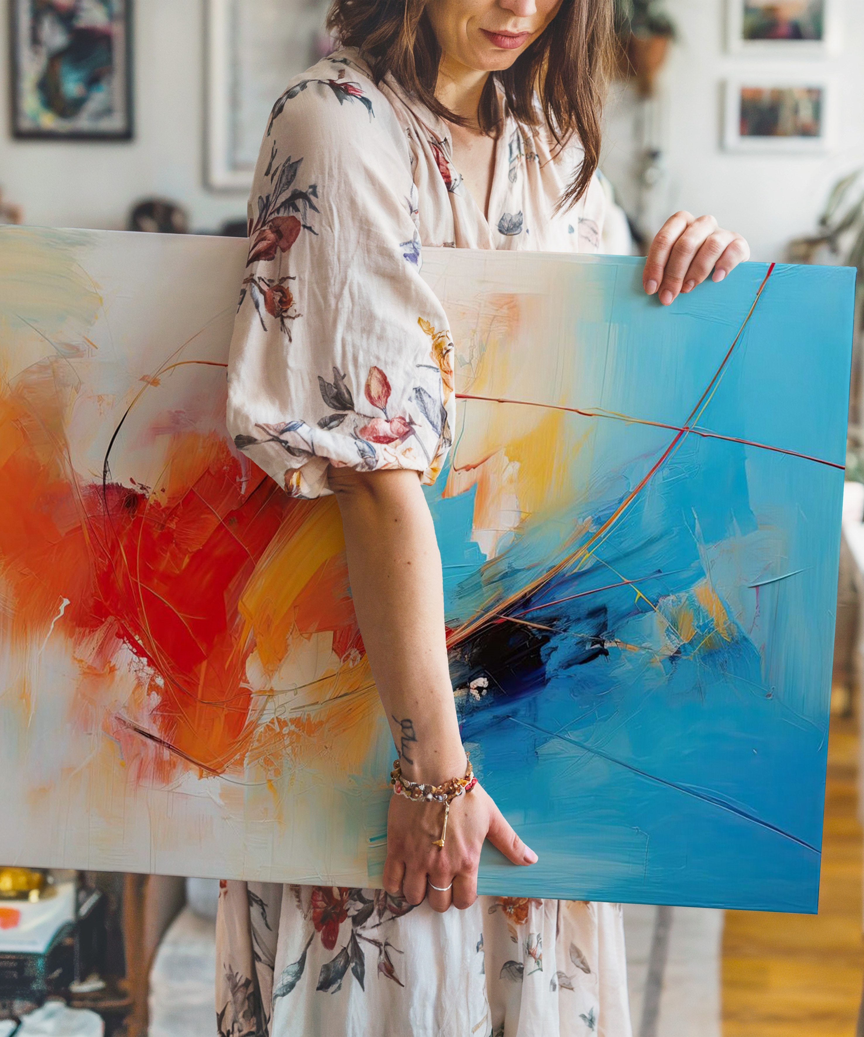 Renk Patikası | Yağlı Boya Dokulu Canvas Baskı