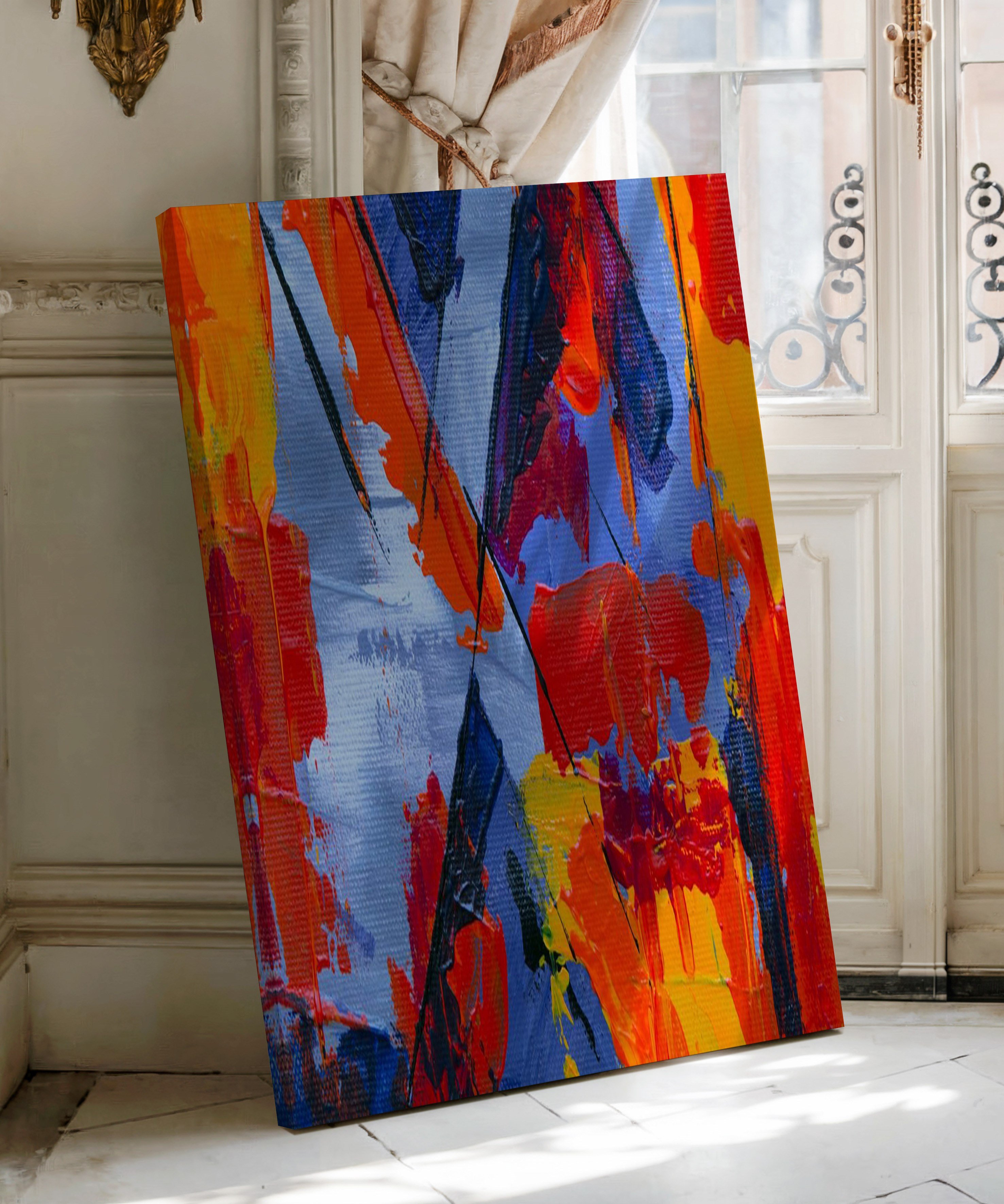 Renk Patlaması | Yağlı Boya Dokulu Canvas Baskı