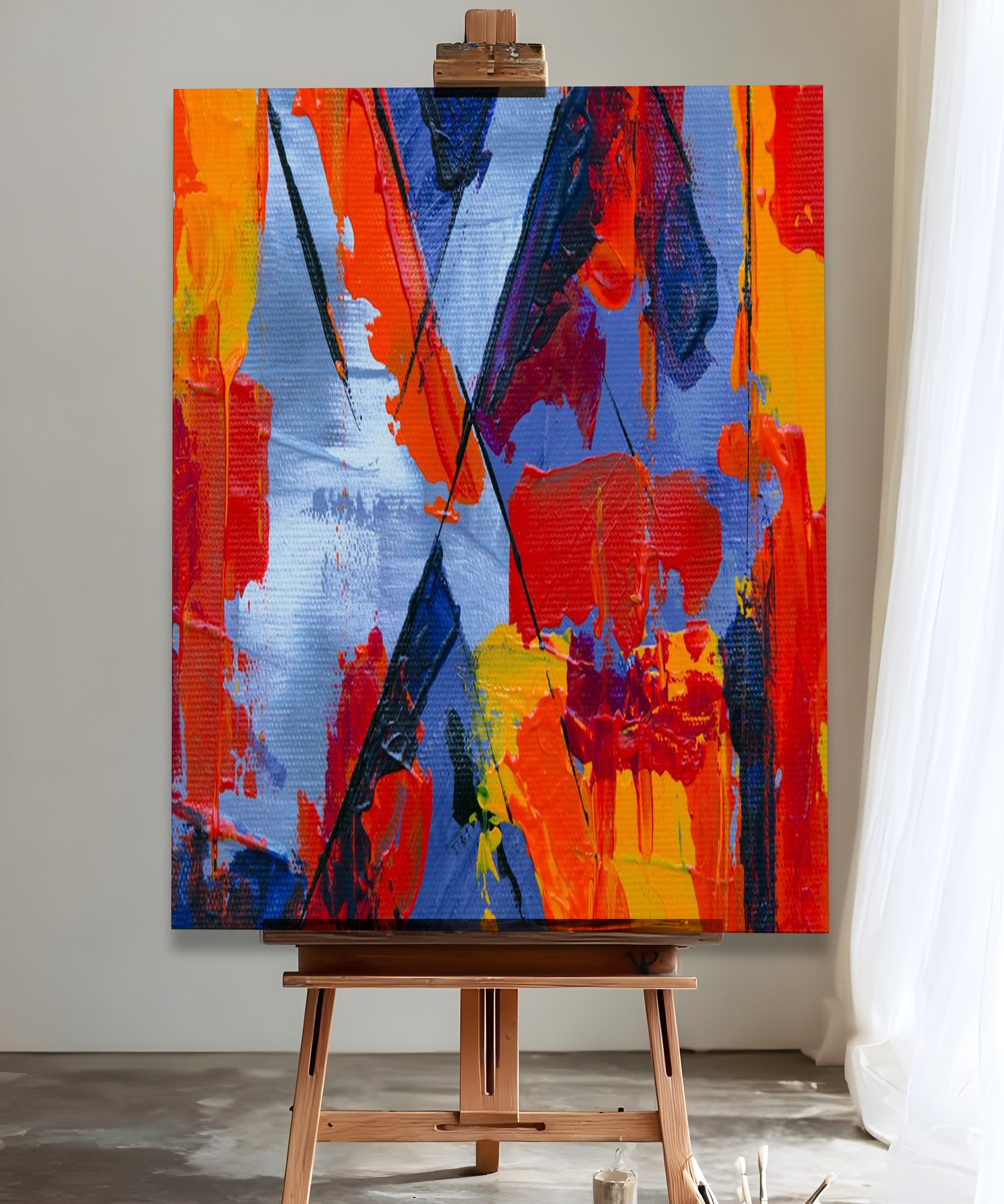 Renk Patlaması | Yağlı Boya Dokulu Canvas Baskı