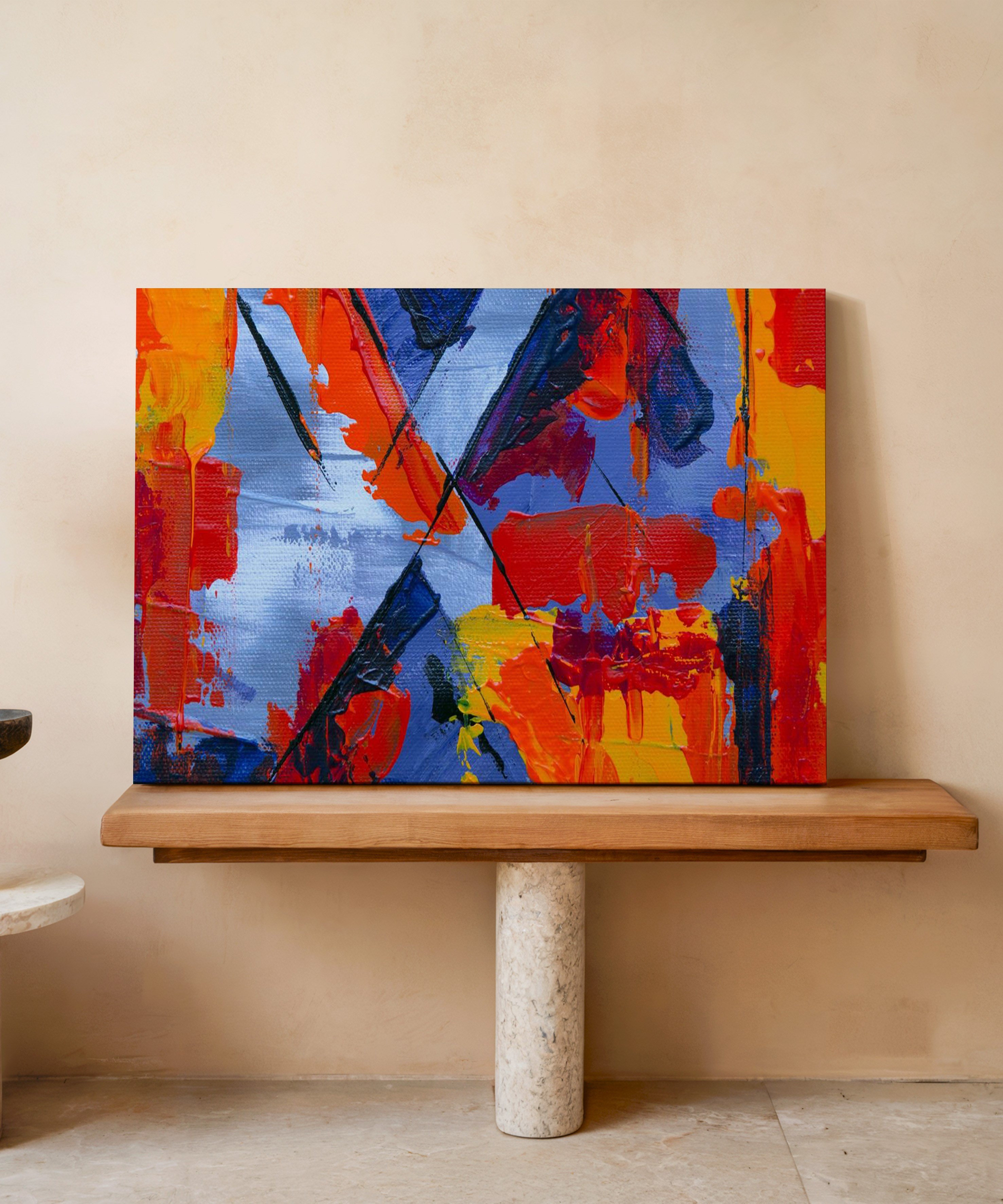Renk Patlaması | Yağlı Boya Dokulu Canvas Baskı