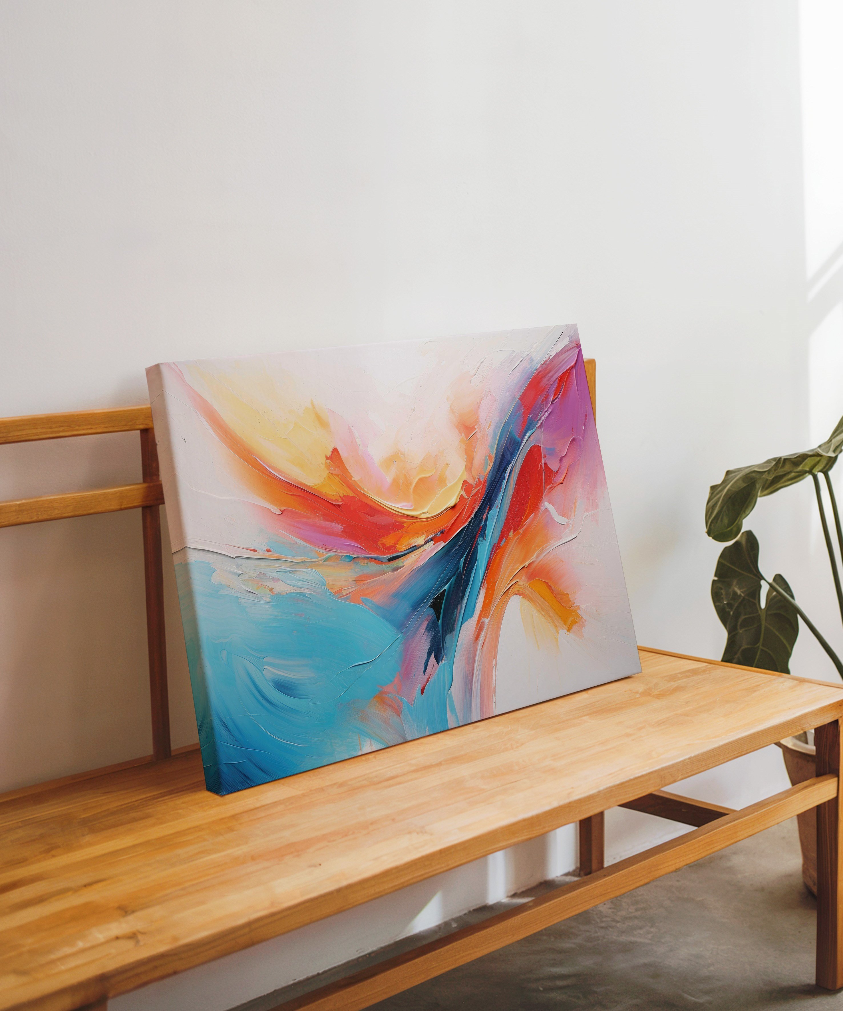 Renklerin Akışı | Yağlı Boya Dokulu Canvas Baskı