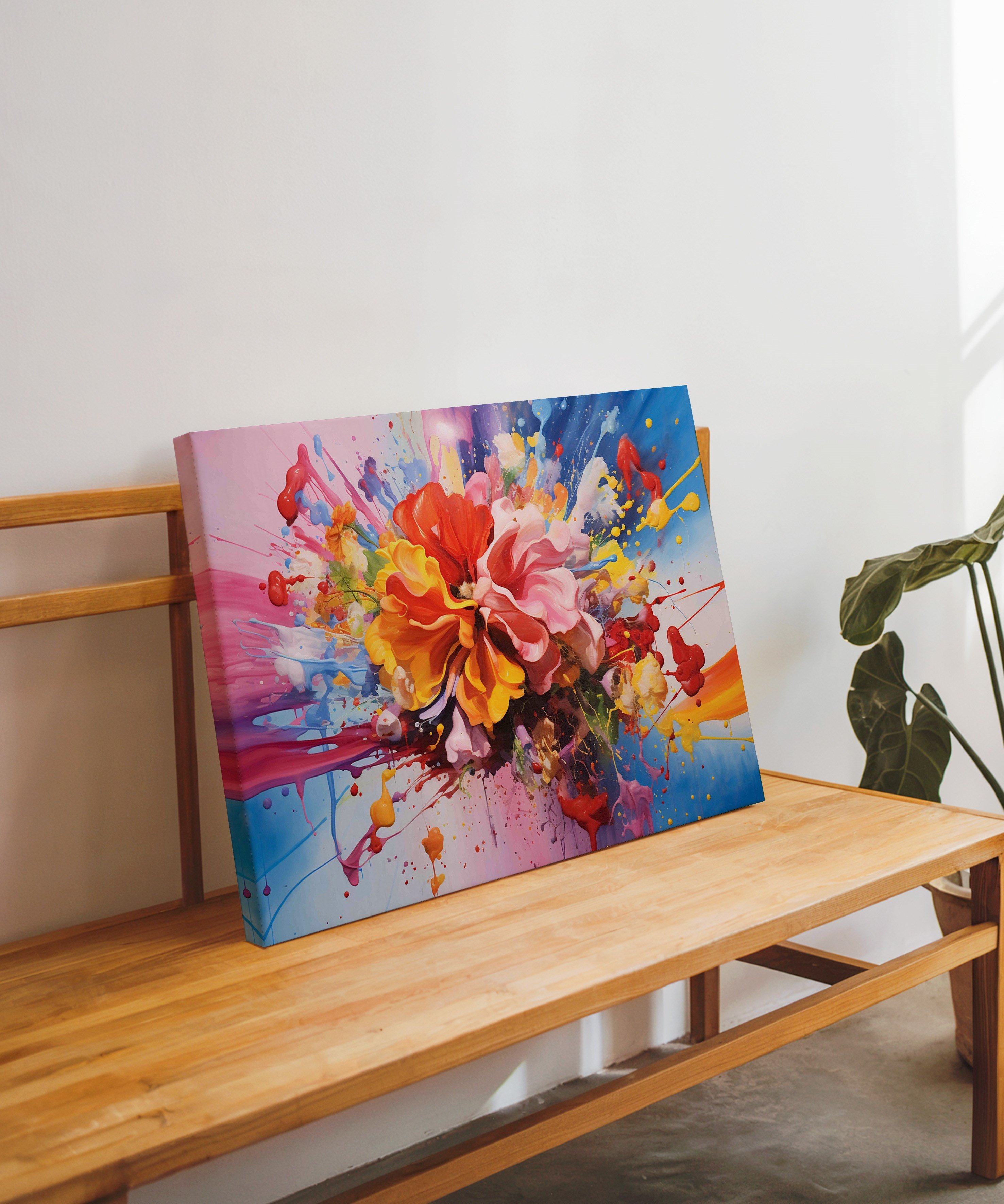 Renklerin Baharı | Yağlı Boya Dokulu Canvas Baskı