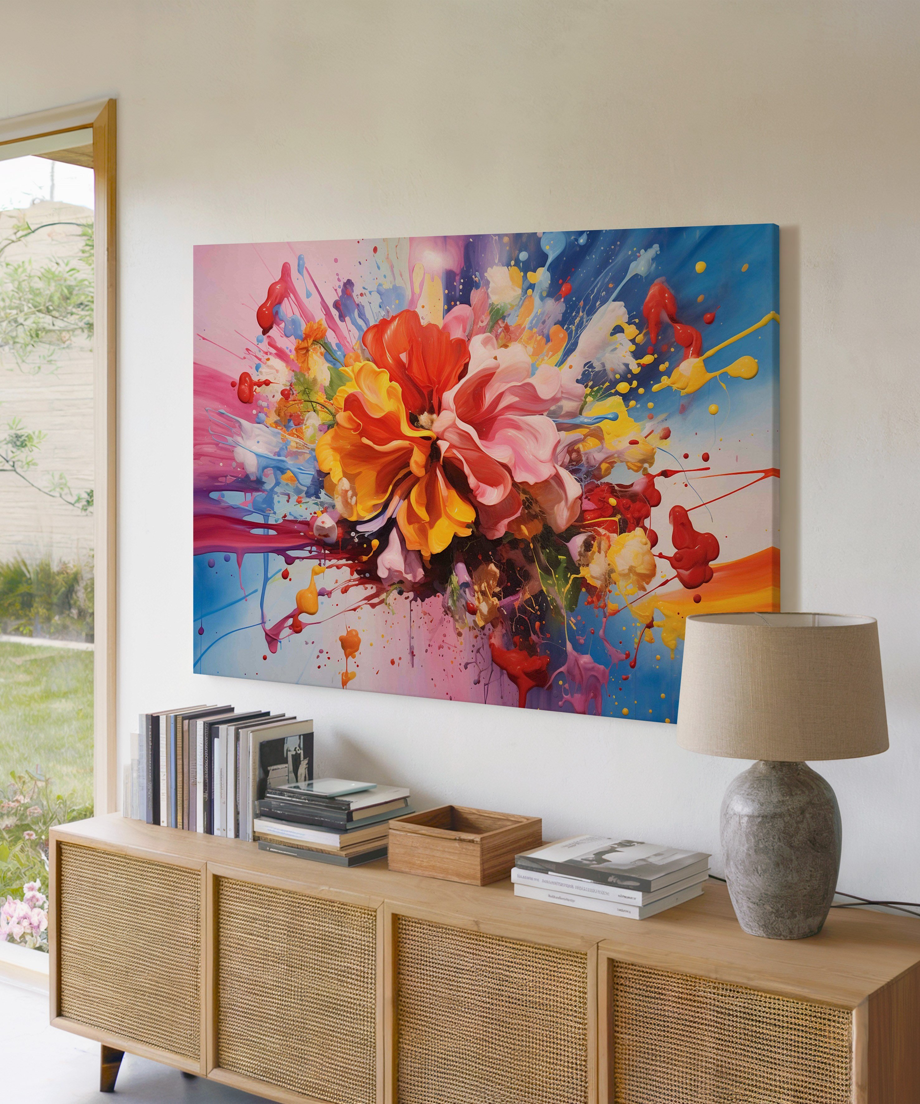 Renklerin Baharı | Yağlı Boya Dokulu Canvas Baskı