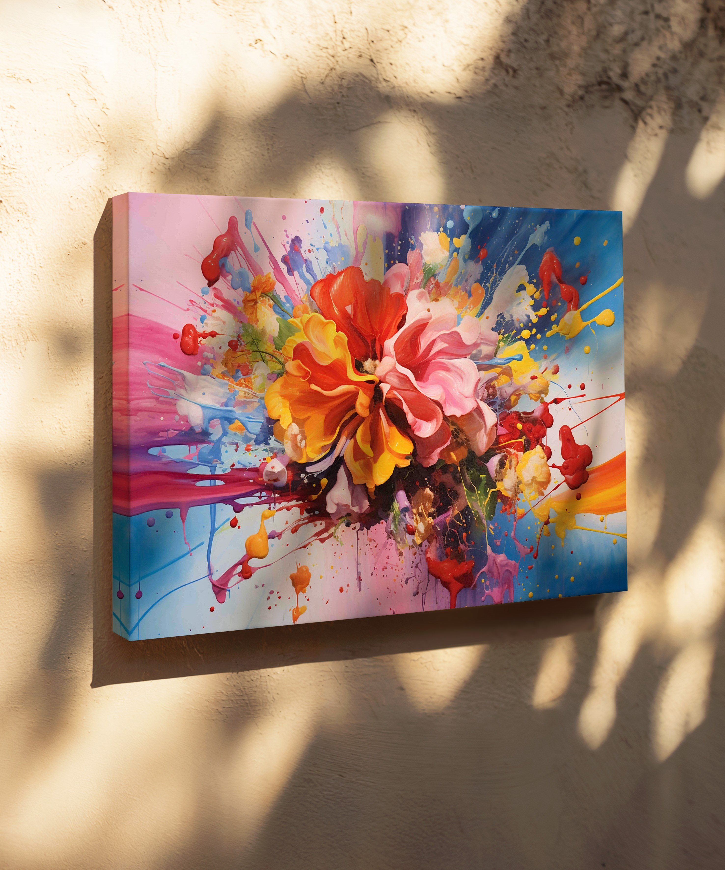 Renklerin Baharı | Yağlı Boya Dokulu Canvas Baskı