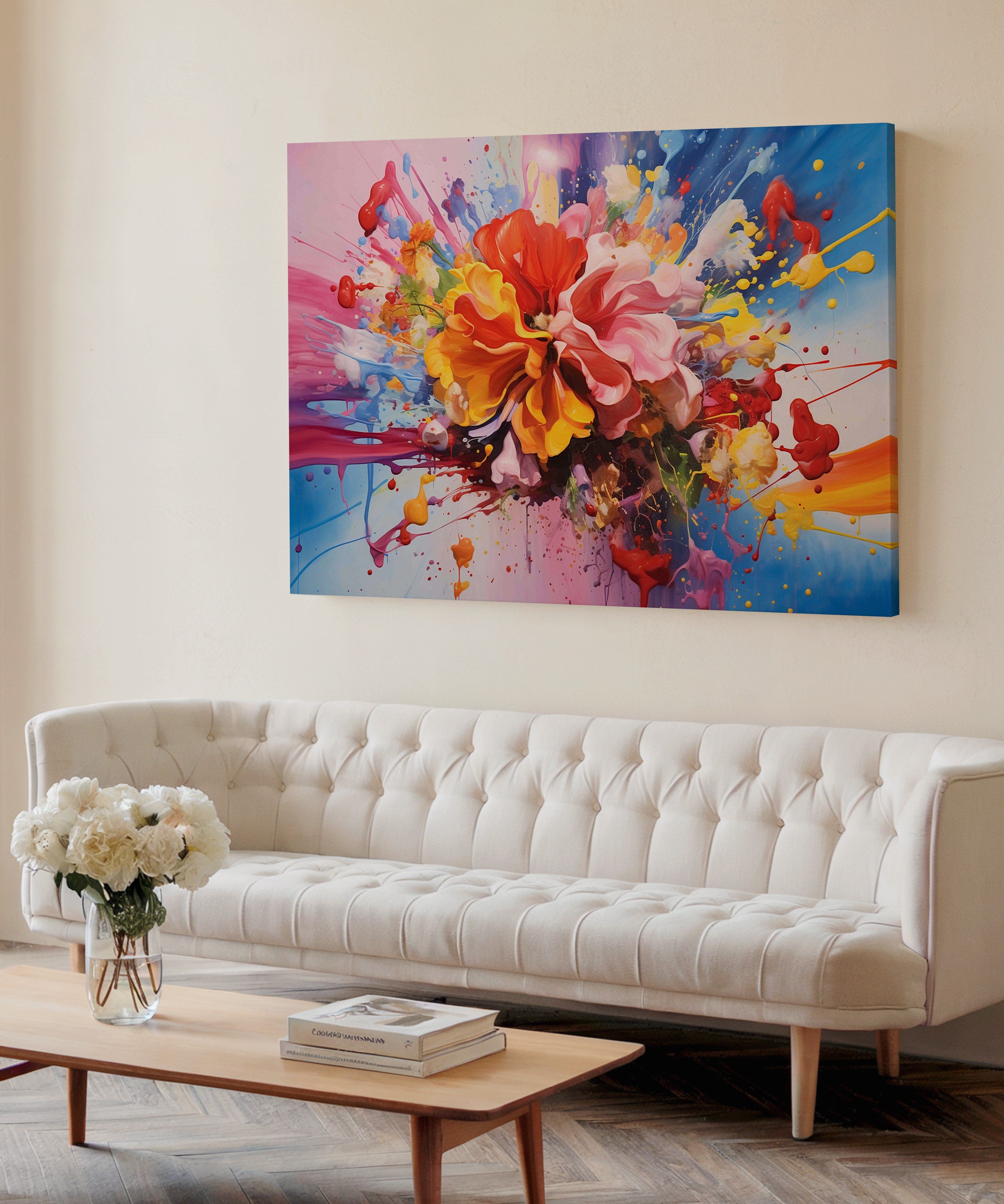 Renklerin Baharı | Yağlı Boya Dokulu Canvas Baskı