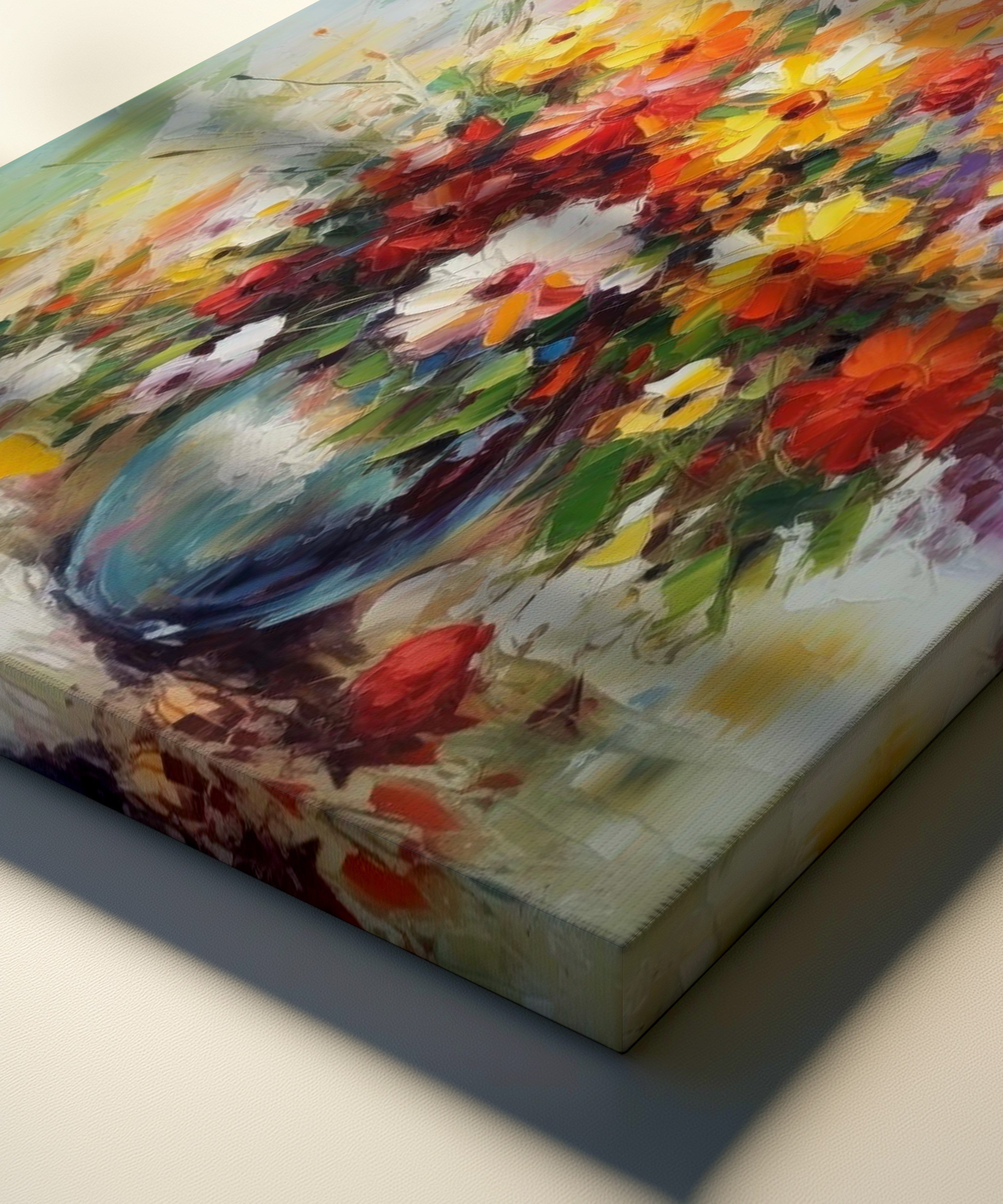 Renklerin Bereketi | Yağlı Boya Dokulu Canvas Baskı