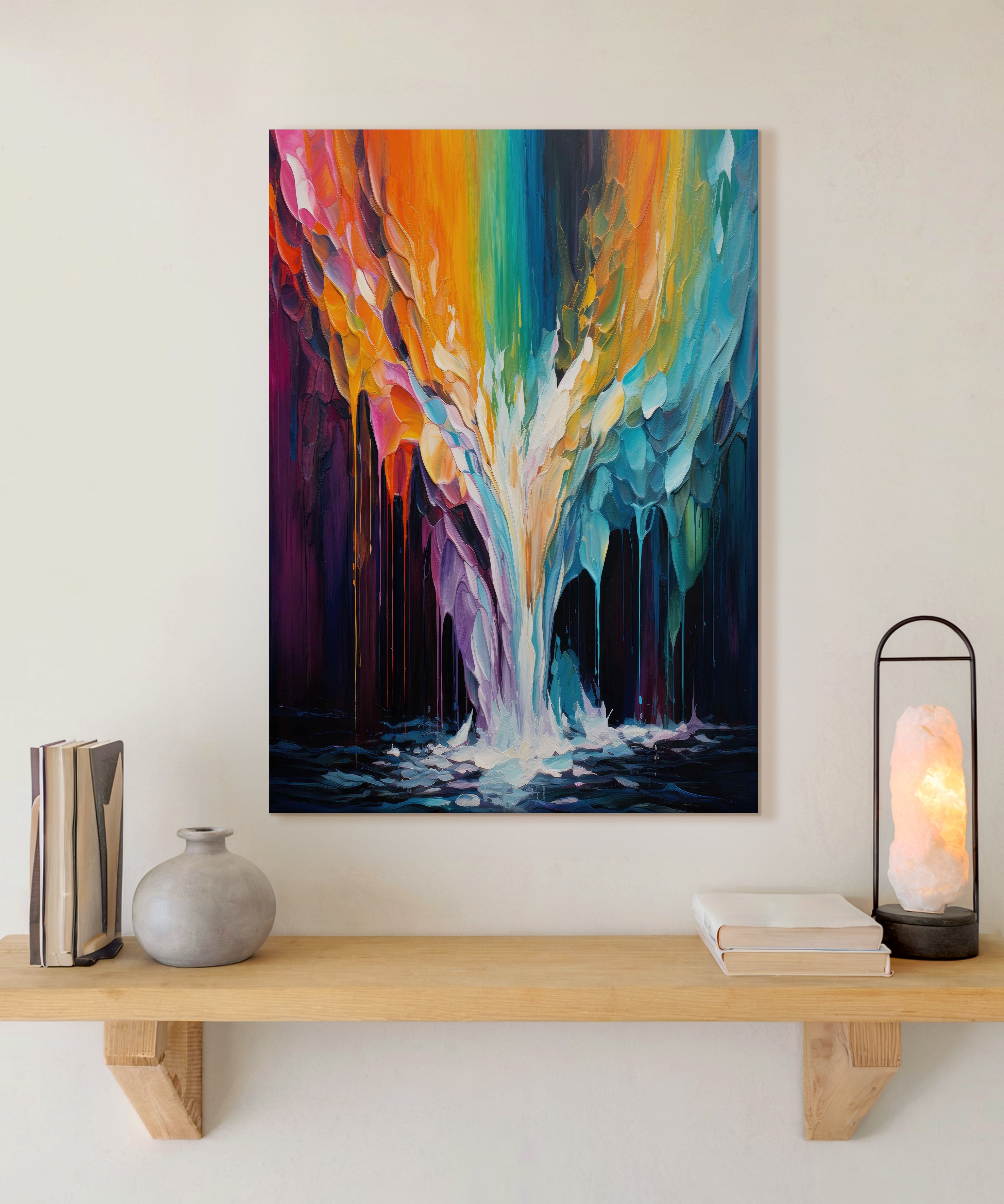 Renklerin Doğuşu | Yağlı Boya Dokulu Canvas Baskı