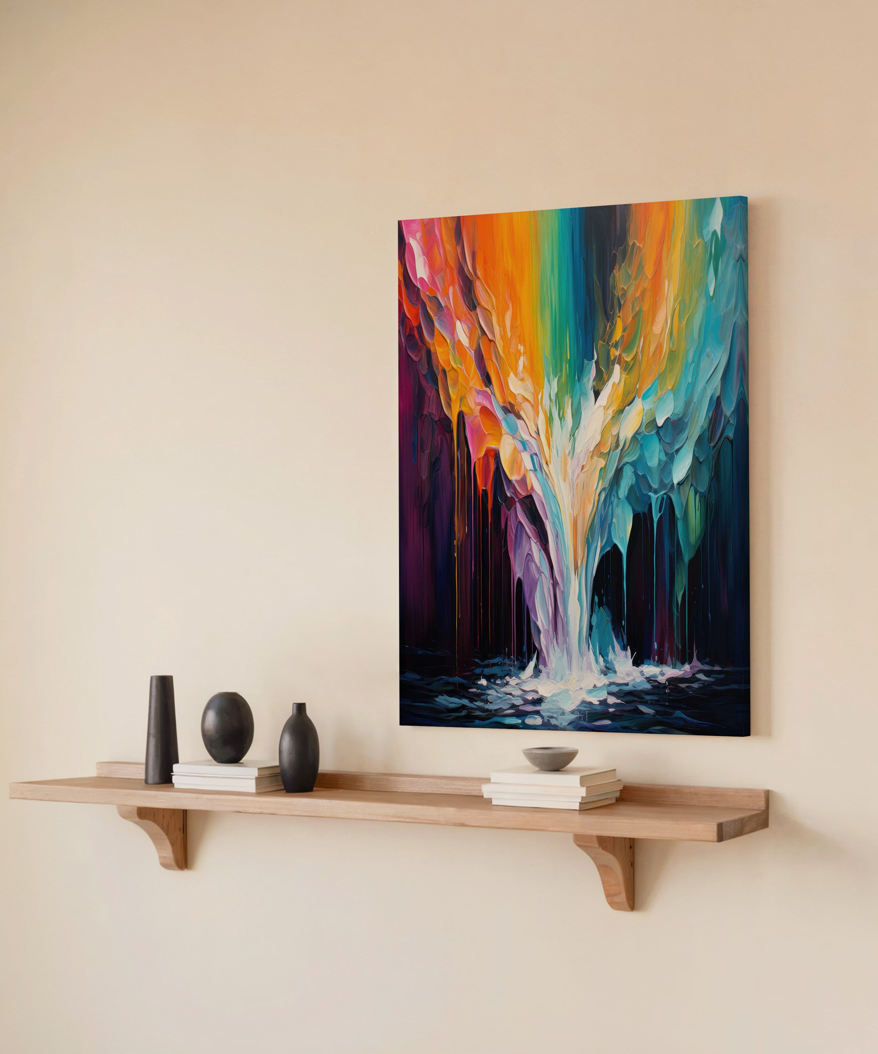 Renklerin Doğuşu | Yağlı Boya Dokulu Canvas Baskı
