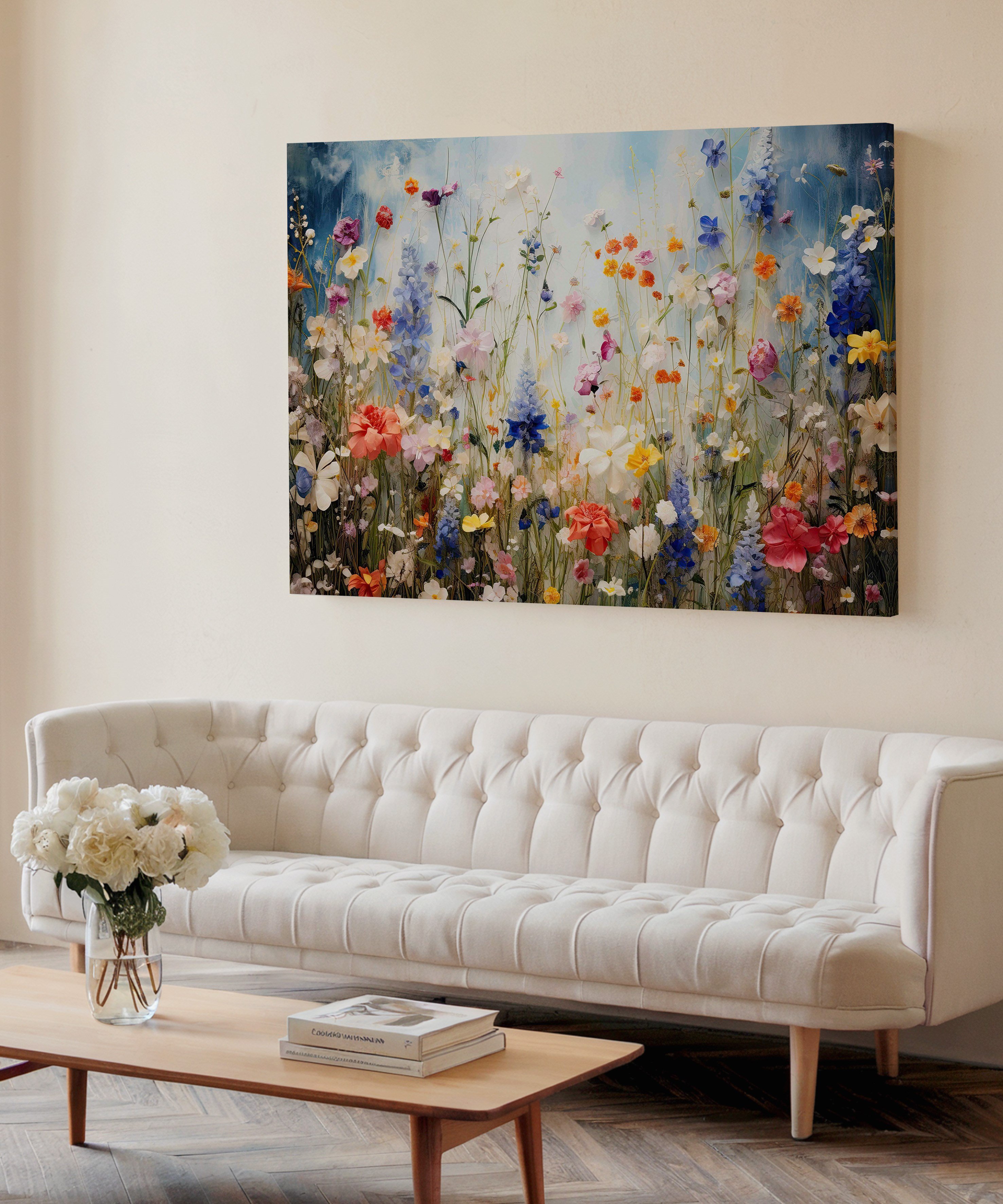 Renklerin Ezgisi | Yağlı Boya Dokulu Canvas Baskı