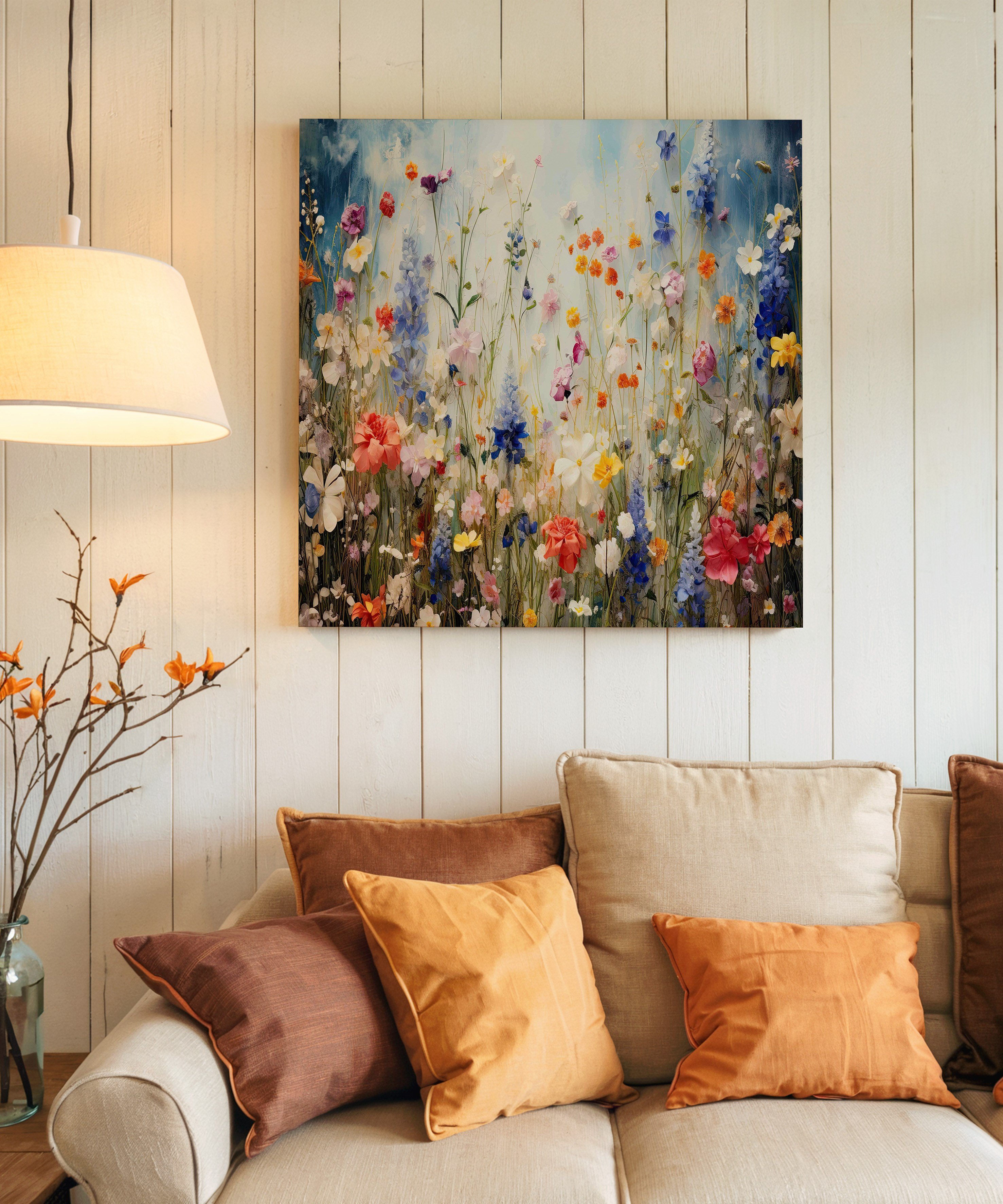 Renklerin Ezgisi | Yağlı Boya Dokulu Canvas Baskı