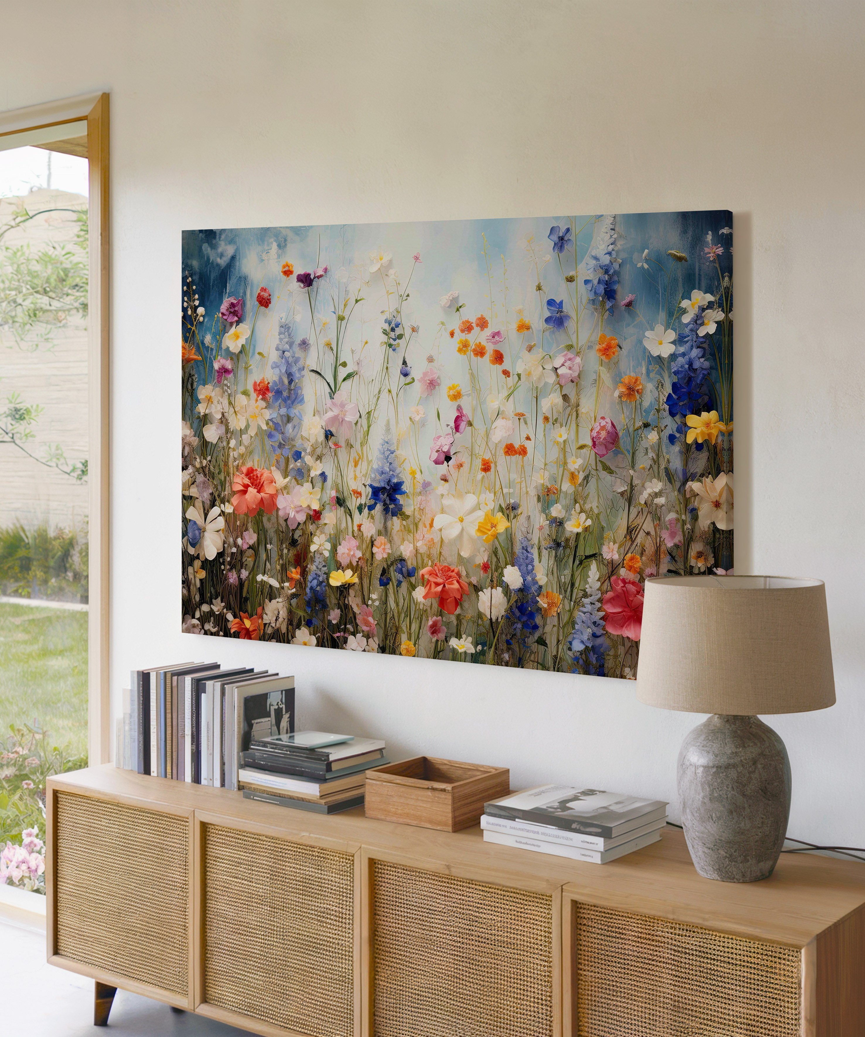 Renklerin Ezgisi | Yağlı Boya Dokulu Canvas Baskı