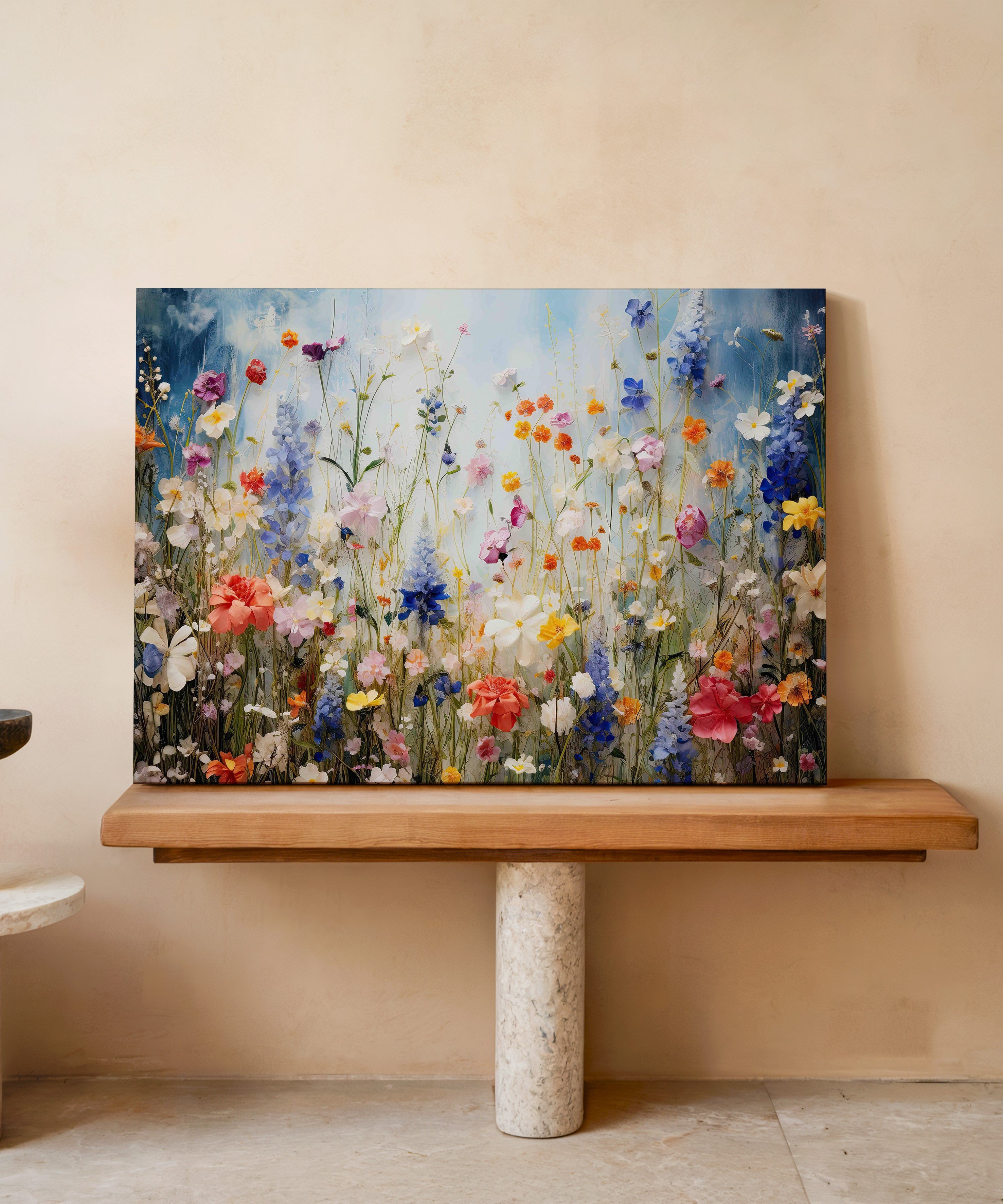 Renklerin Ezgisi | Yağlı Boya Dokulu Canvas Baskı