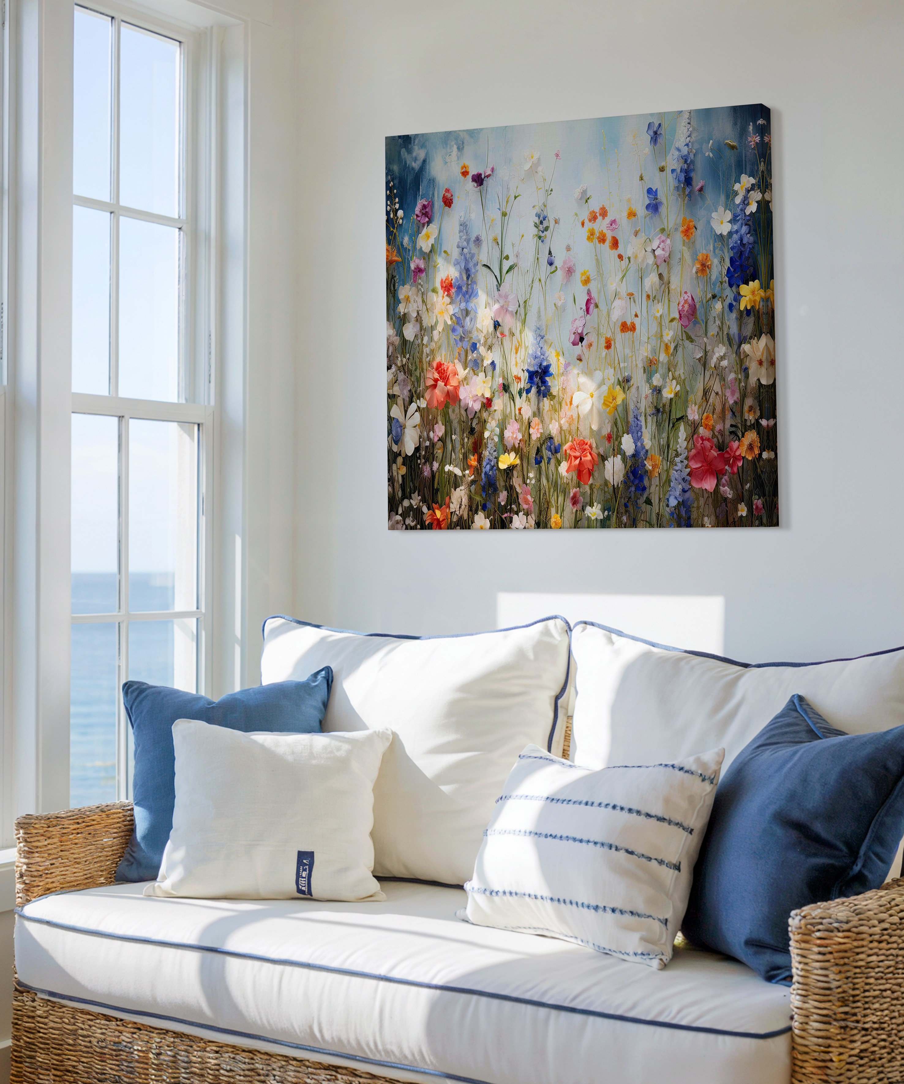 Renklerin Ezgisi | Yağlı Boya Dokulu Canvas Baskı