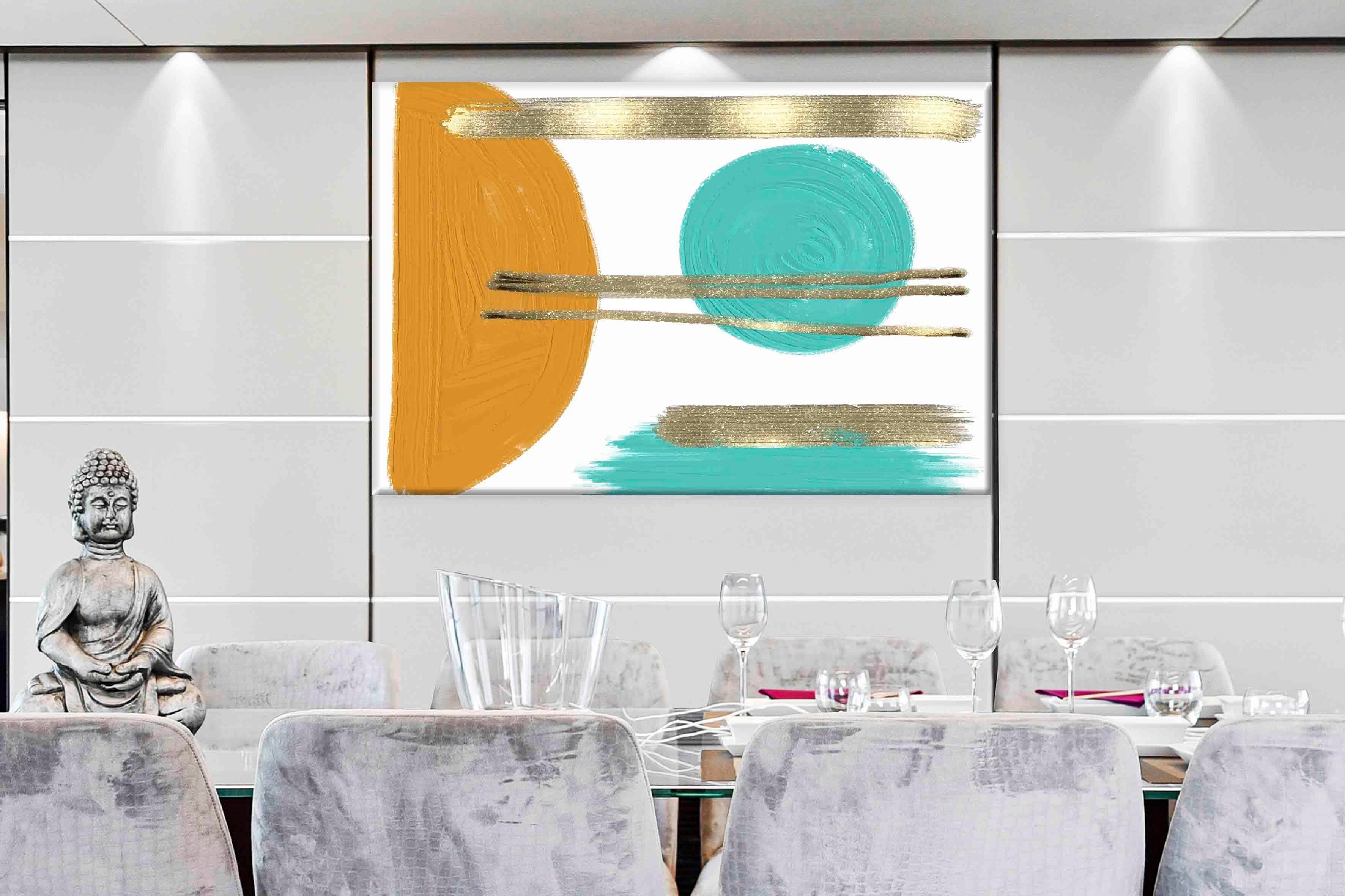 Renklerin Senkronu 3 | Yağlıboya dokulu canvas baskı