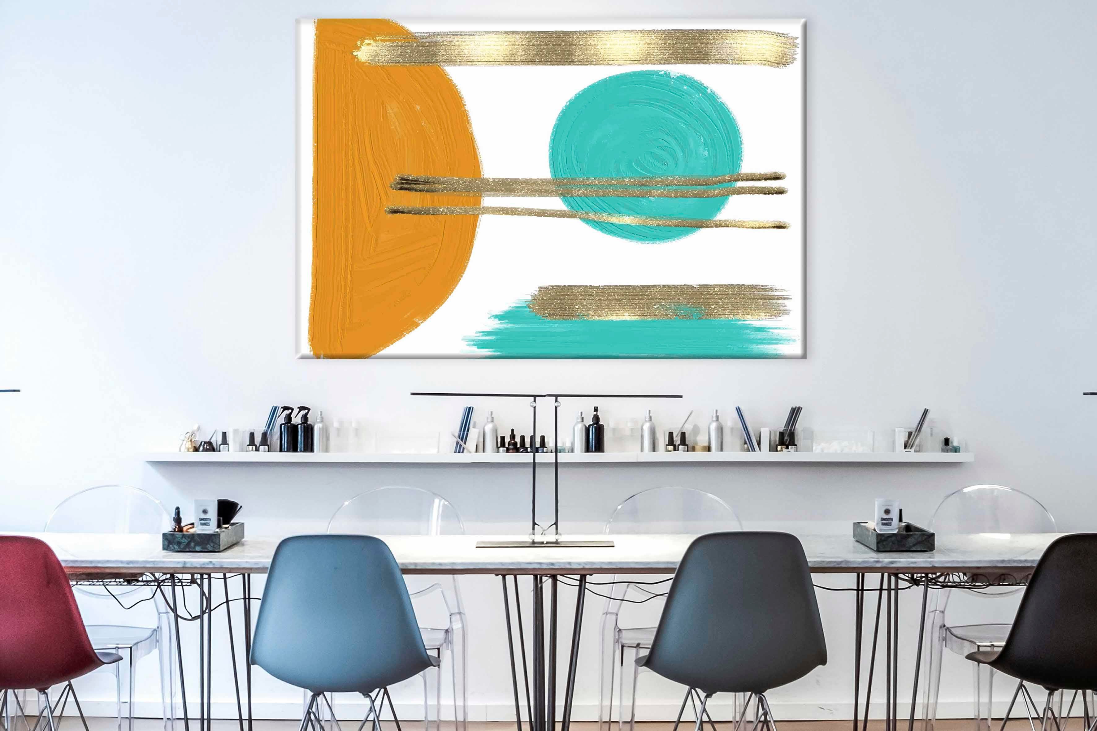 Renklerin Senkronu 3 | Yağlıboya dokulu canvas baskı