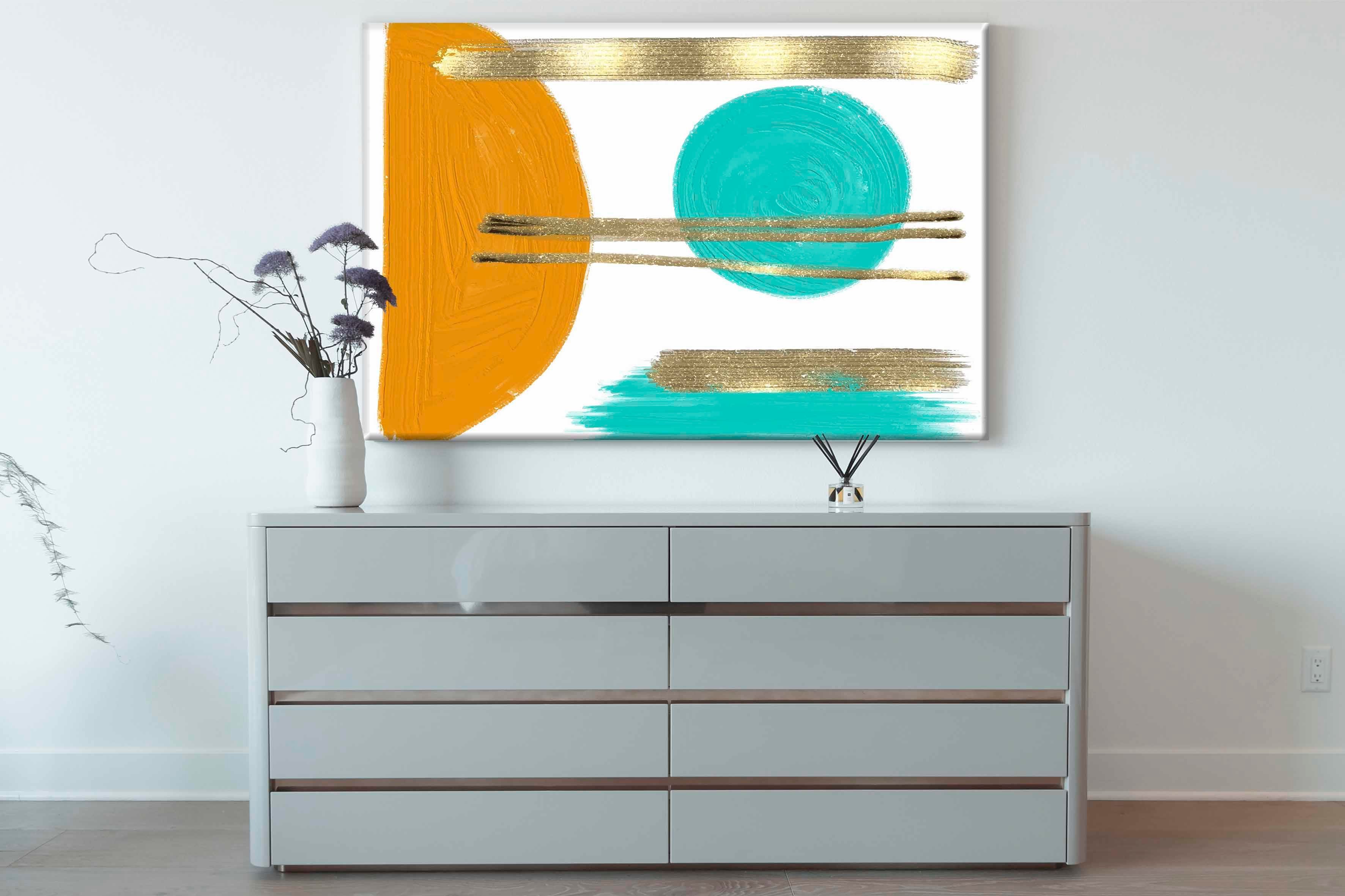 Renklerin Senkronu 3 | Yağlıboya dokulu canvas baskı