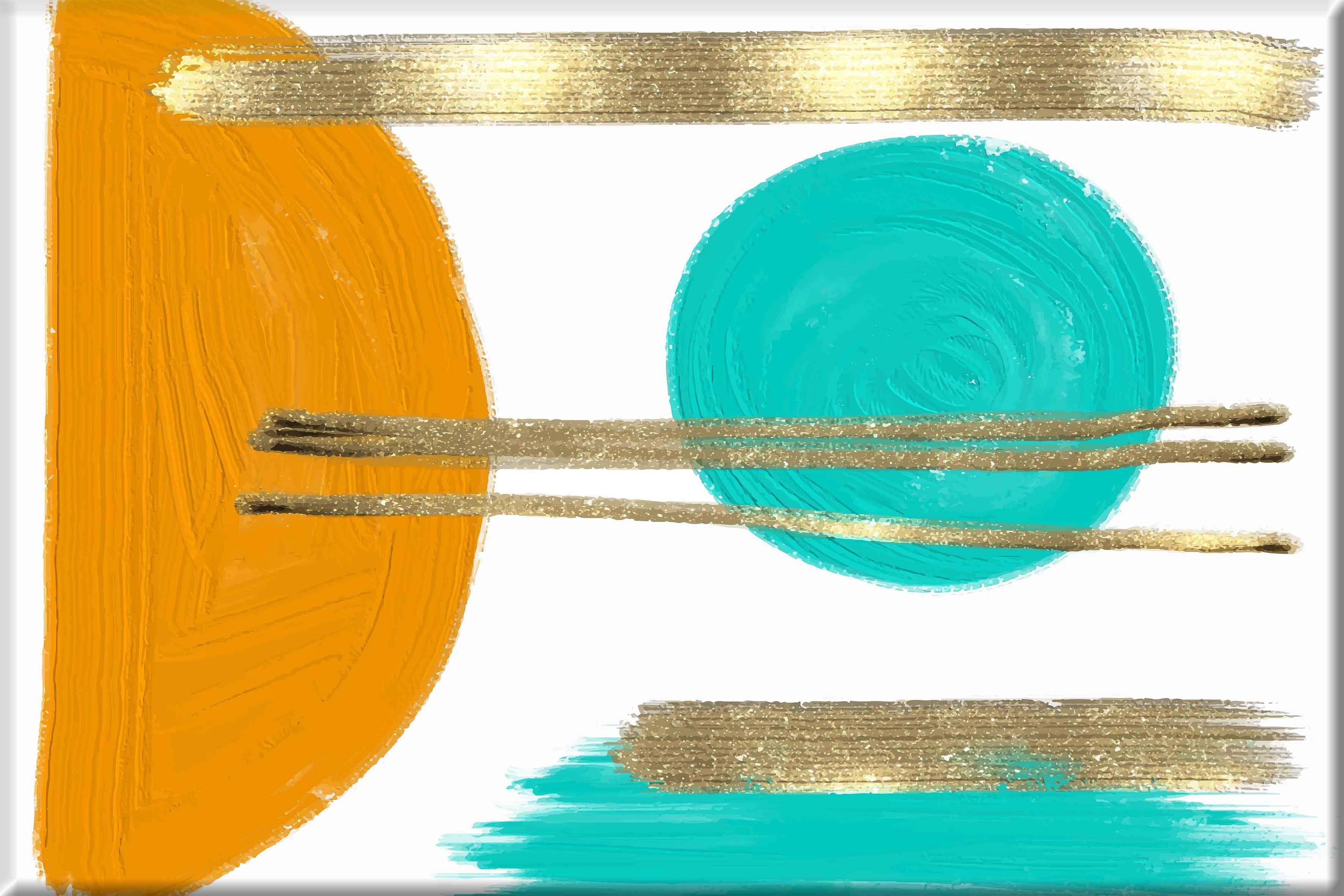 Renklerin Senkronu 3 | Yağlıboya dokulu canvas baskı