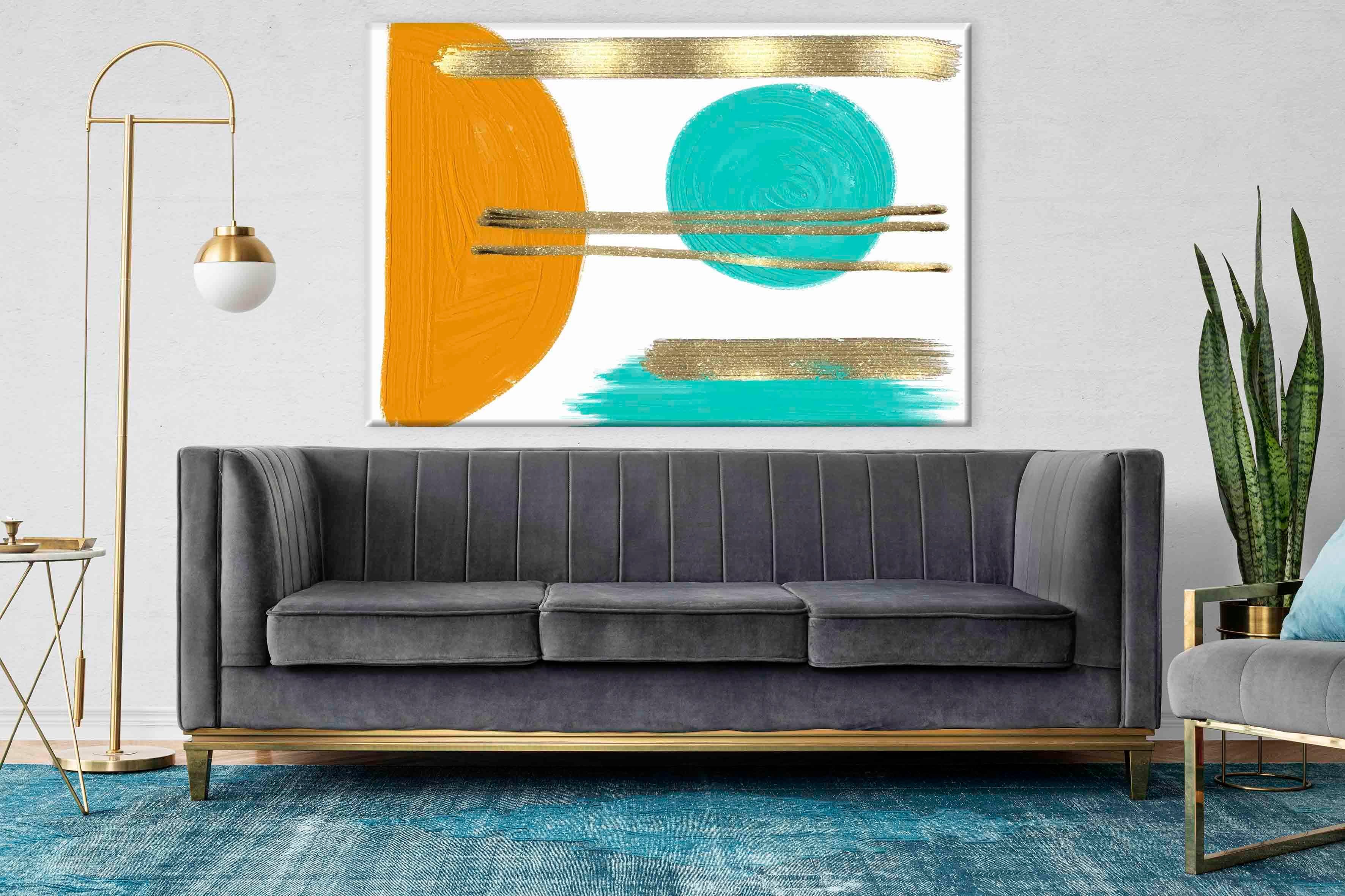 Renklerin Senkronu 3 | Yağlıboya dokulu canvas baskı