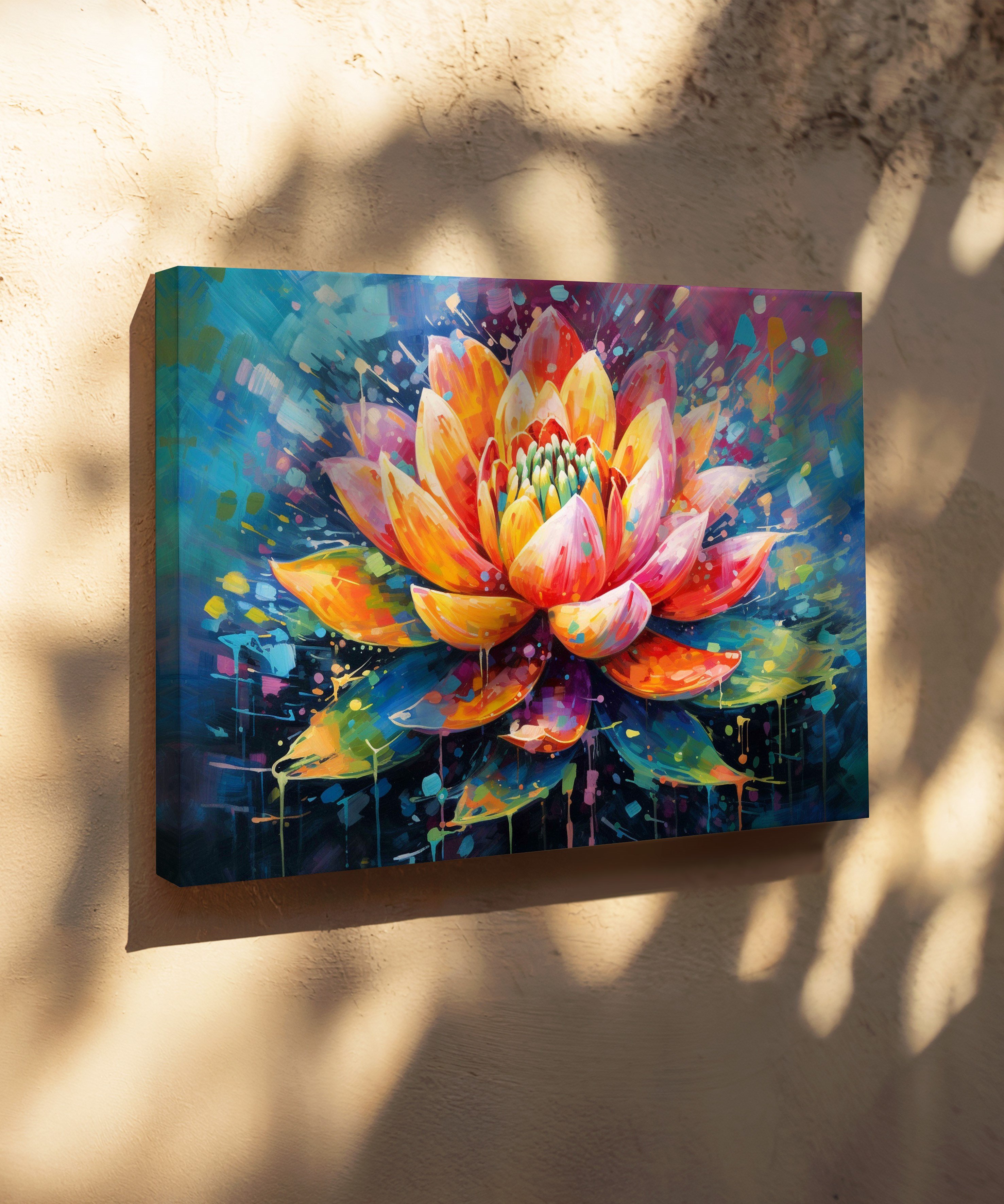 Renklerin Uyanışı | Yağlı Boya Dokulu Canvas Baskı