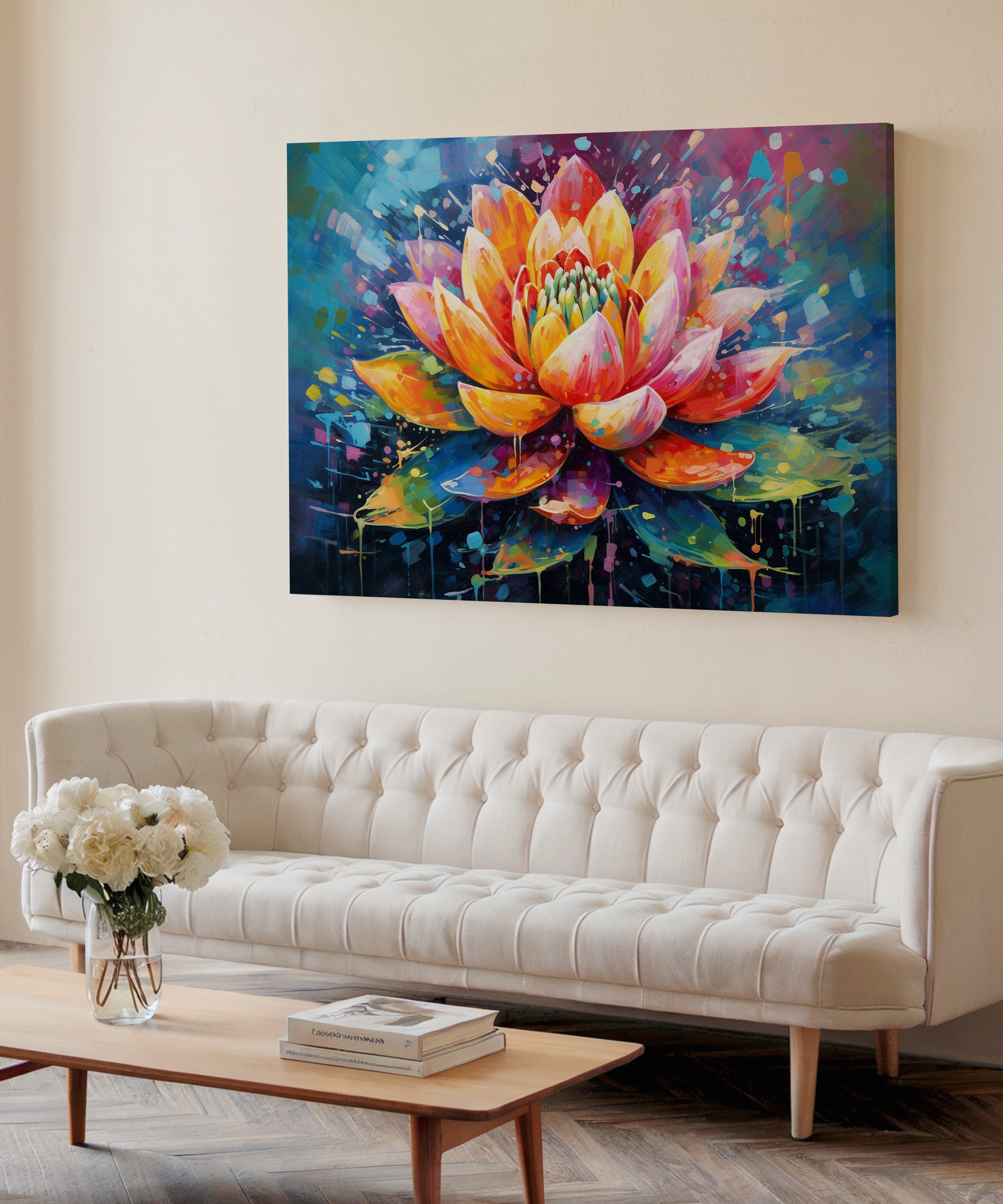 Renklerin Uyanışı | Yağlı Boya Dokulu Canvas Baskı