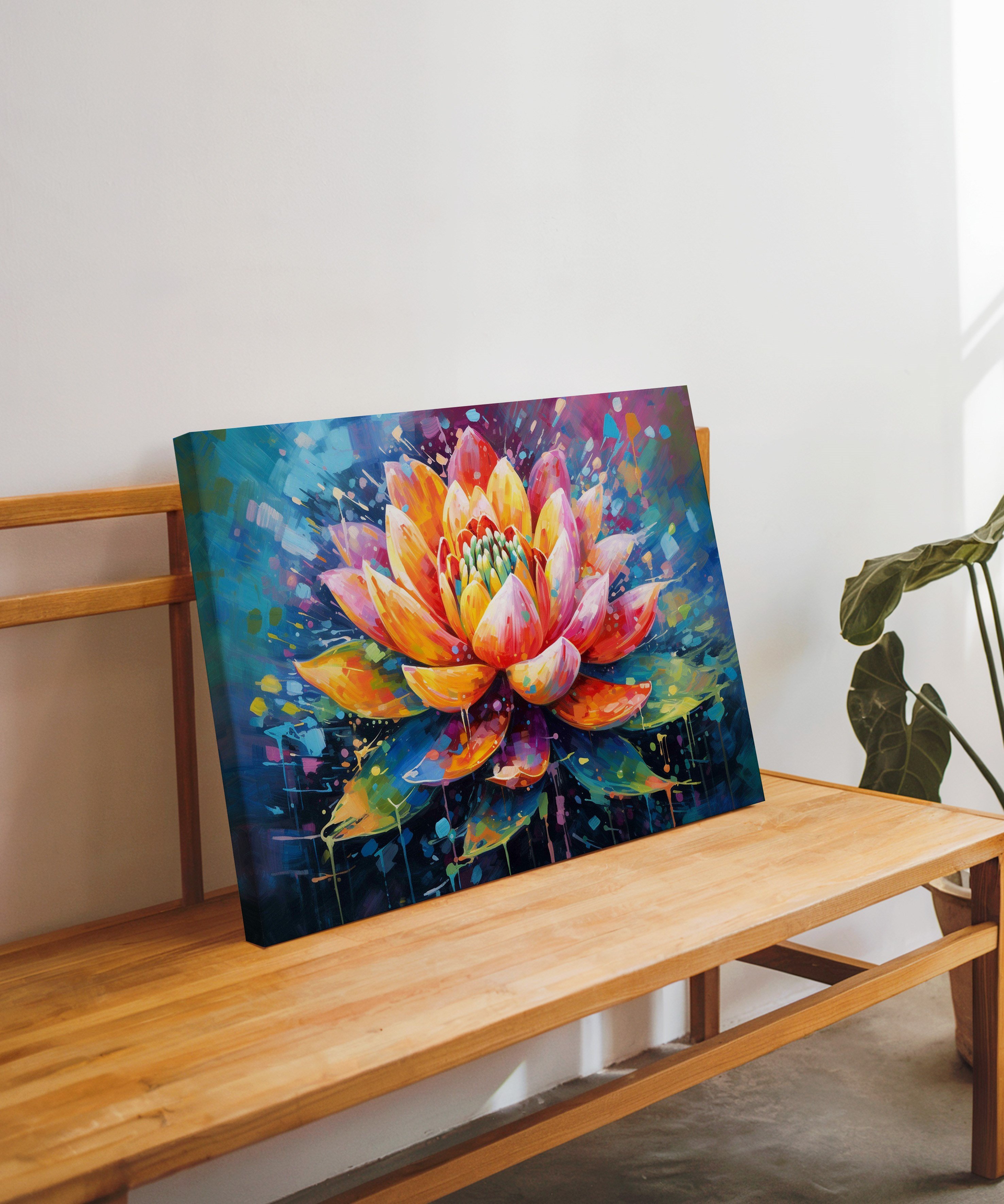 Renklerin Uyanışı | Yağlı Boya Dokulu Canvas Baskı