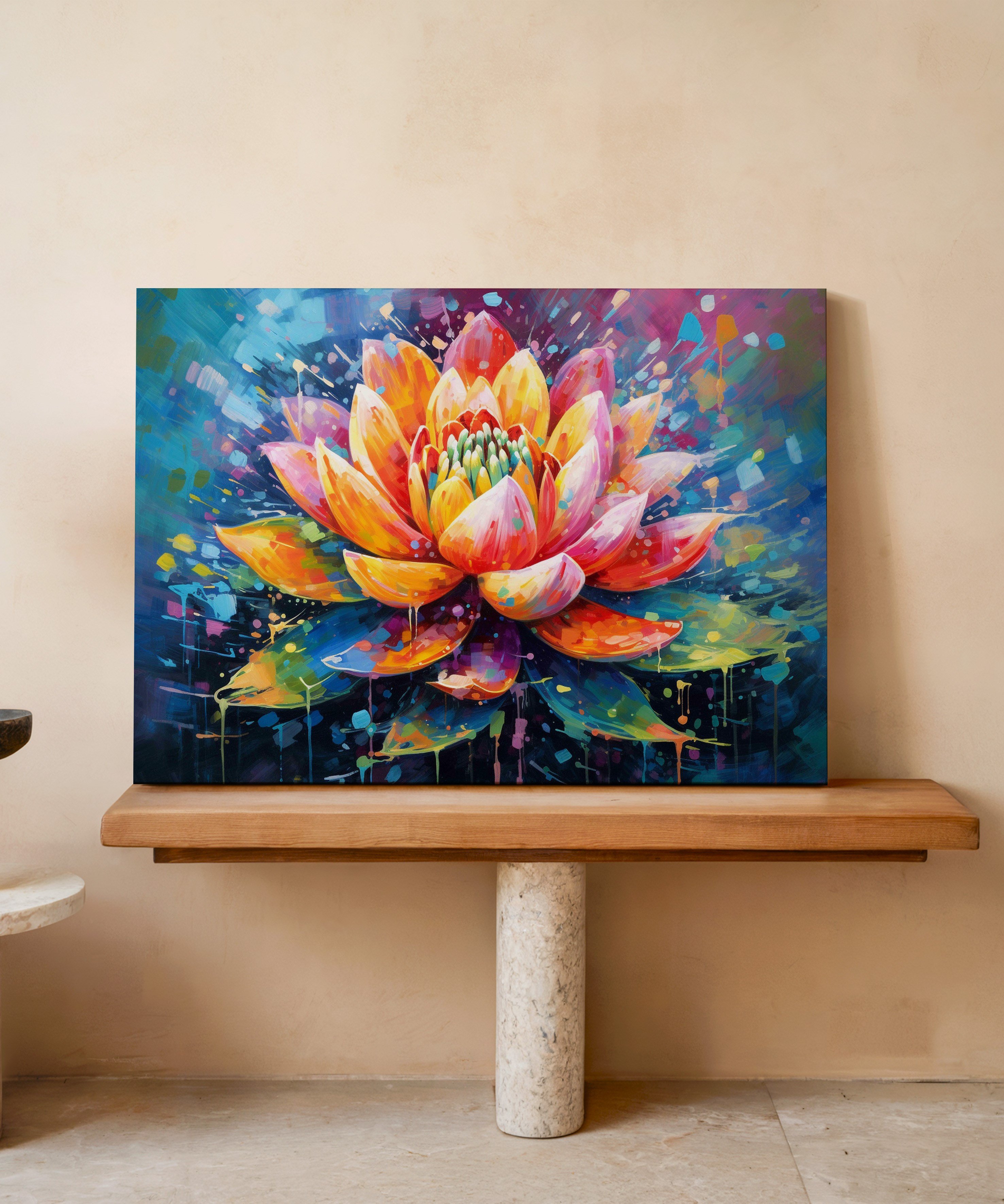 Renklerin Uyanışı | Yağlı Boya Dokulu Canvas Baskı