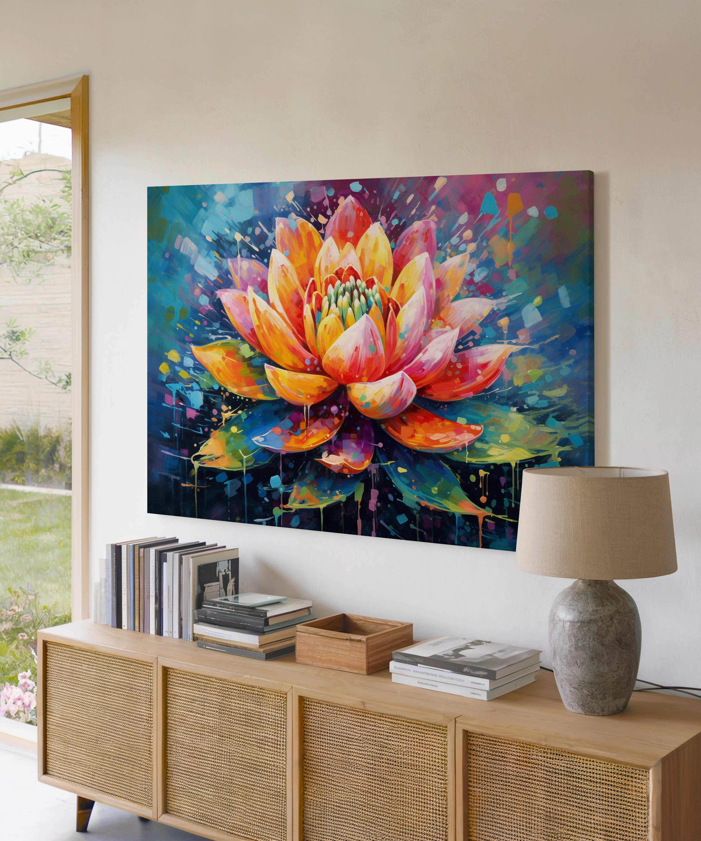 Renklerin Uyanışı | Yağlı Boya Dokulu Canvas Baskı