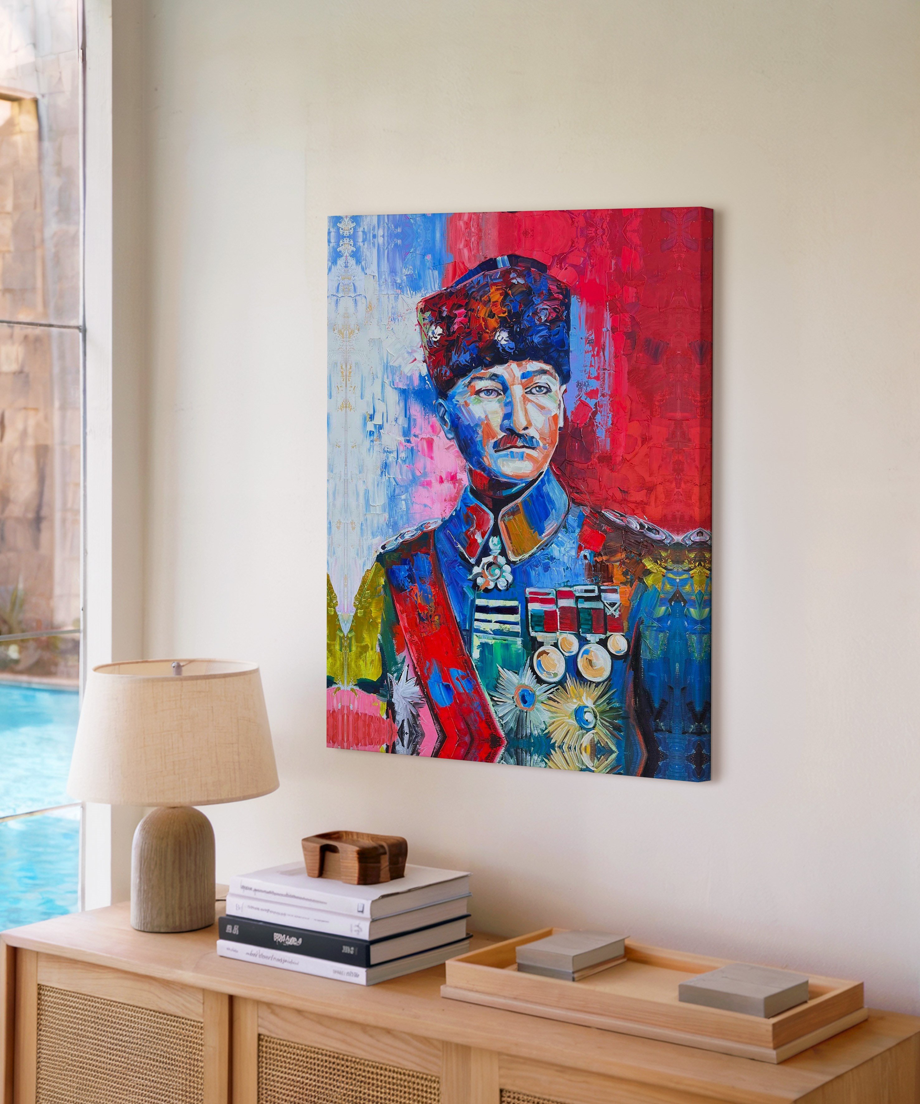 Renklerle Atatürk | Yağlı Boya Dokulu Canvas Baskı