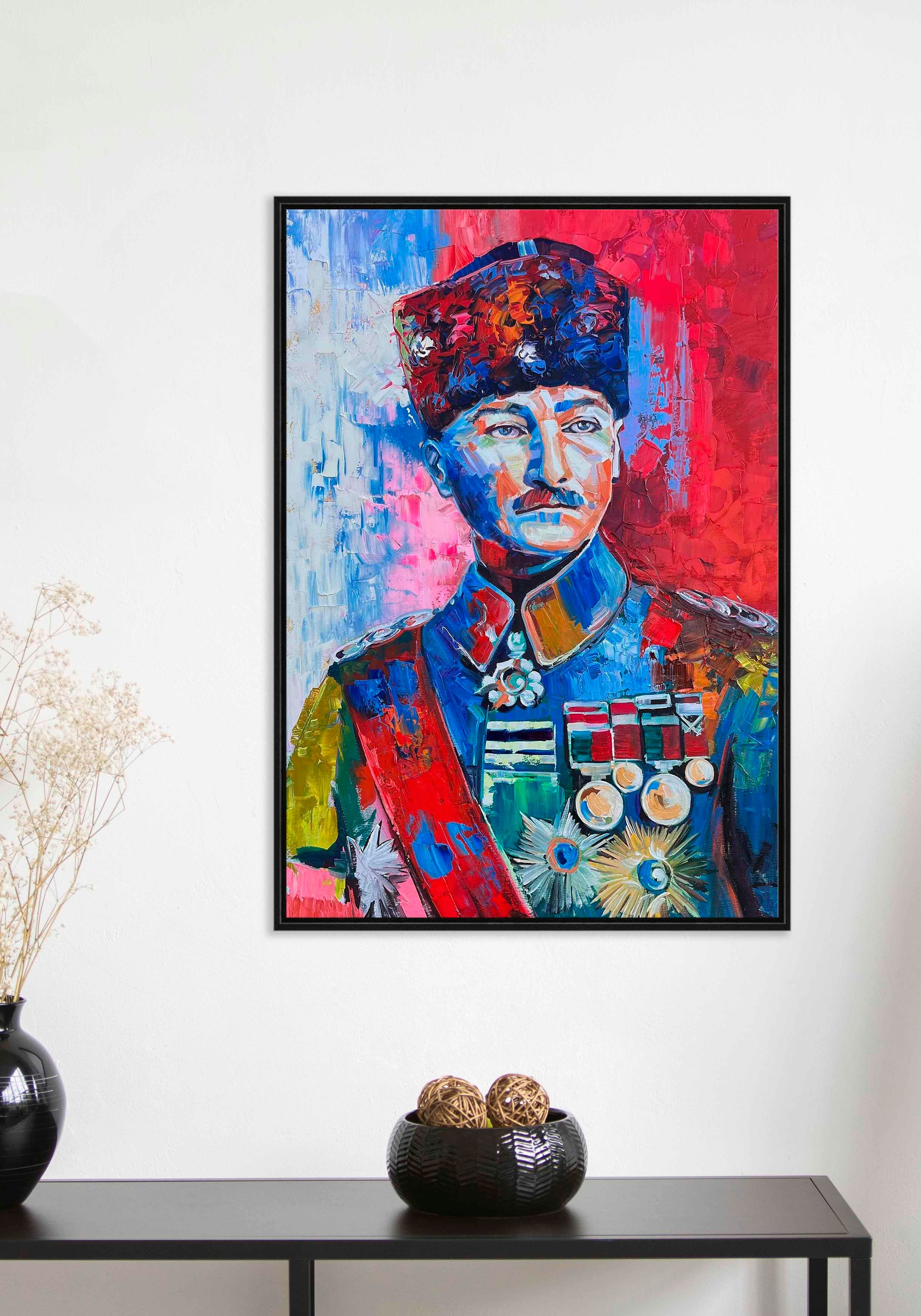 Renkli Atatürk  | Yağlı Boya Tablo