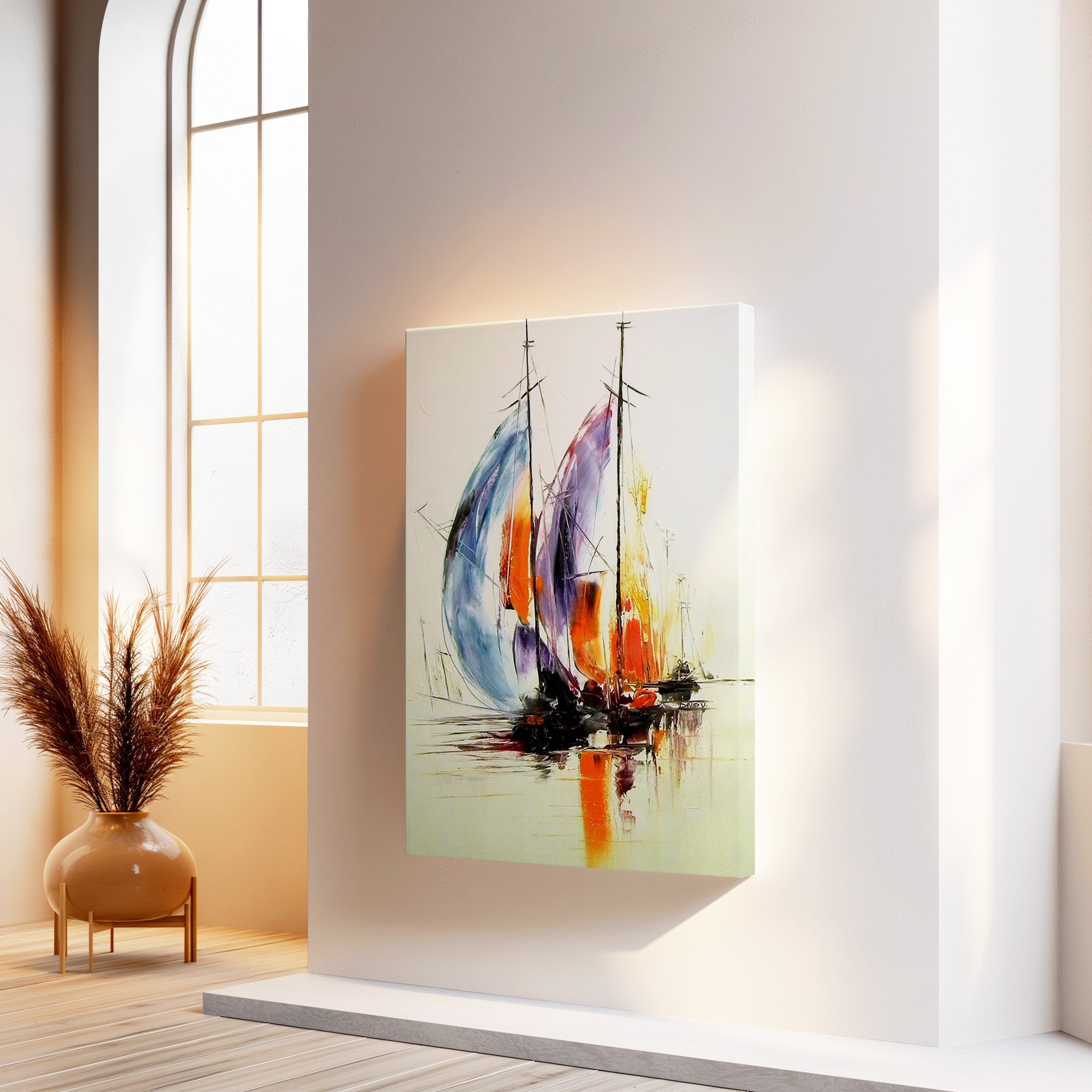 Rüzgarın Rengi | Yağlı Boya Dokulu Canvas Baskı