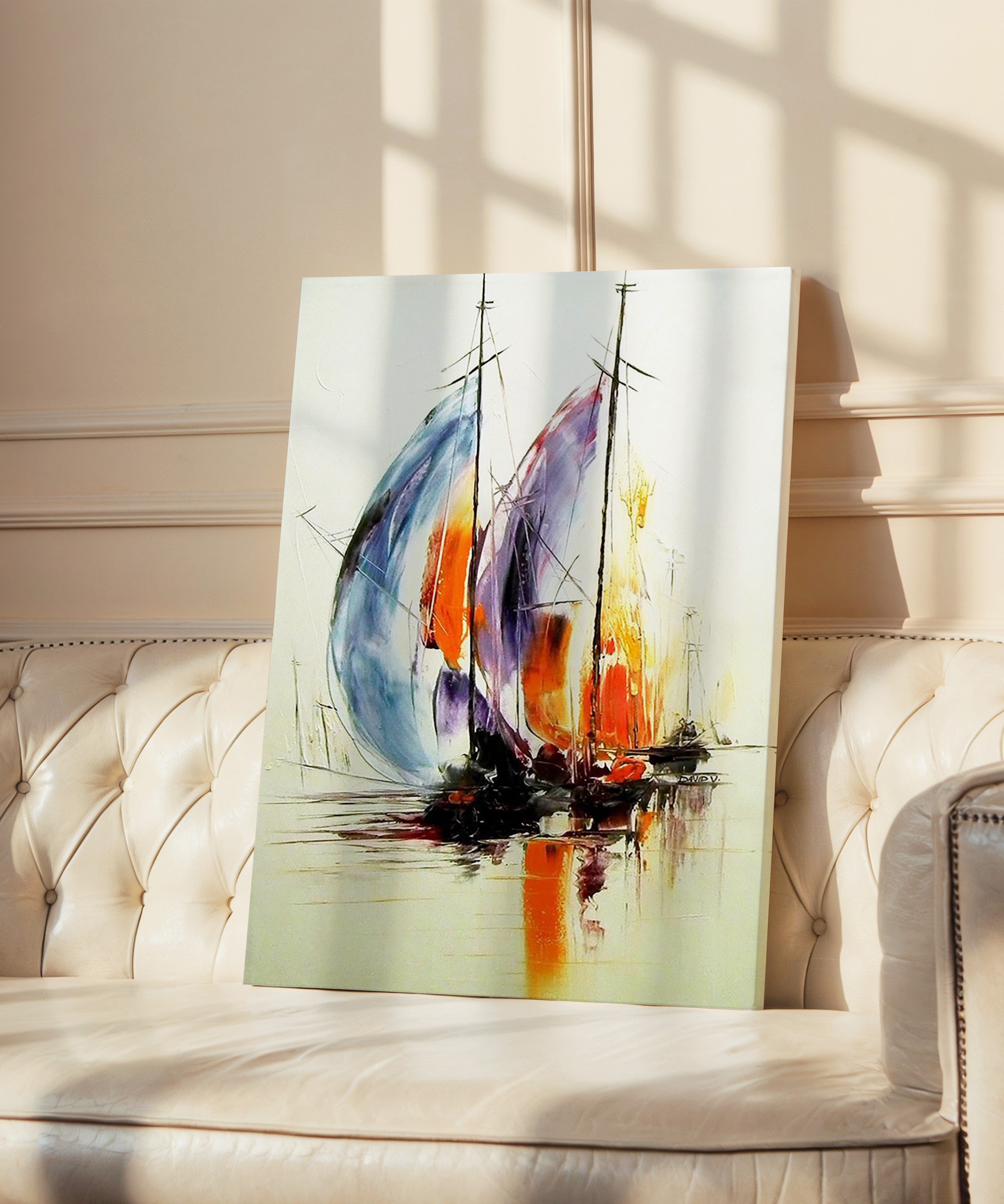 Rüzgarın Rengi | Yağlı Boya Dokulu Canvas Baskı