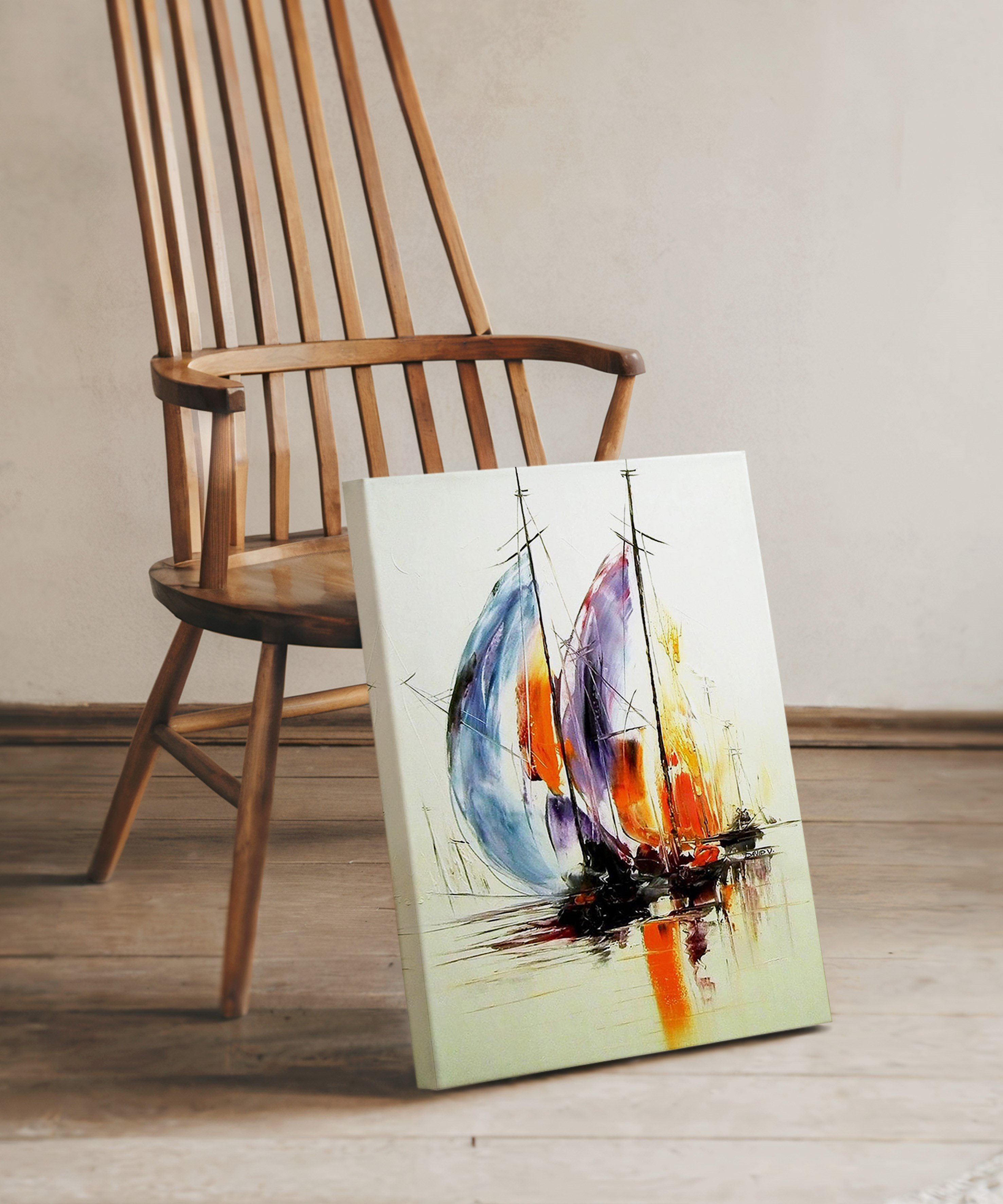 Rüzgarın Rengi | Yağlı Boya Dokulu Canvas Baskı