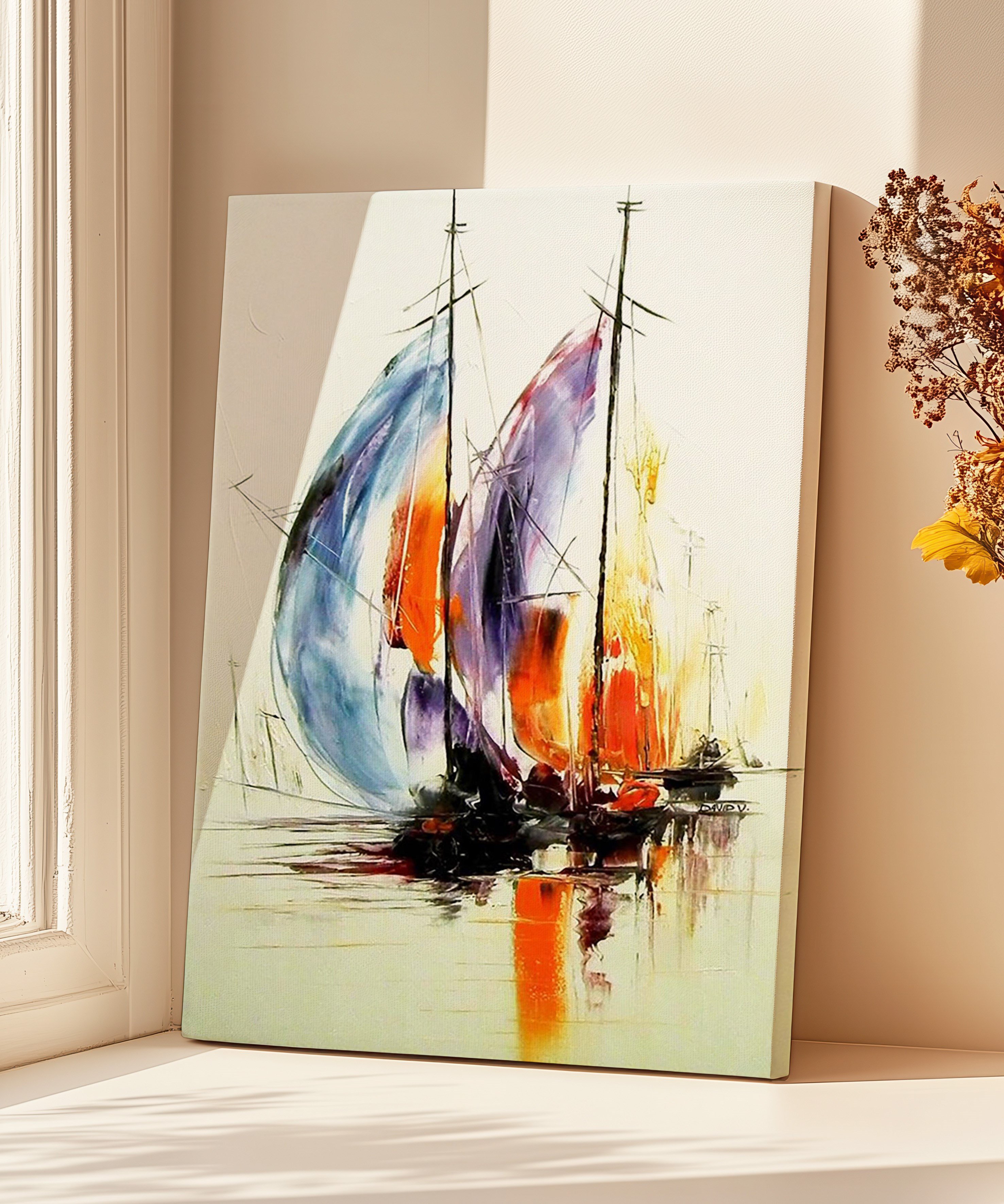 Rüzgarın Rengi | Yağlı Boya Dokulu Canvas Baskı