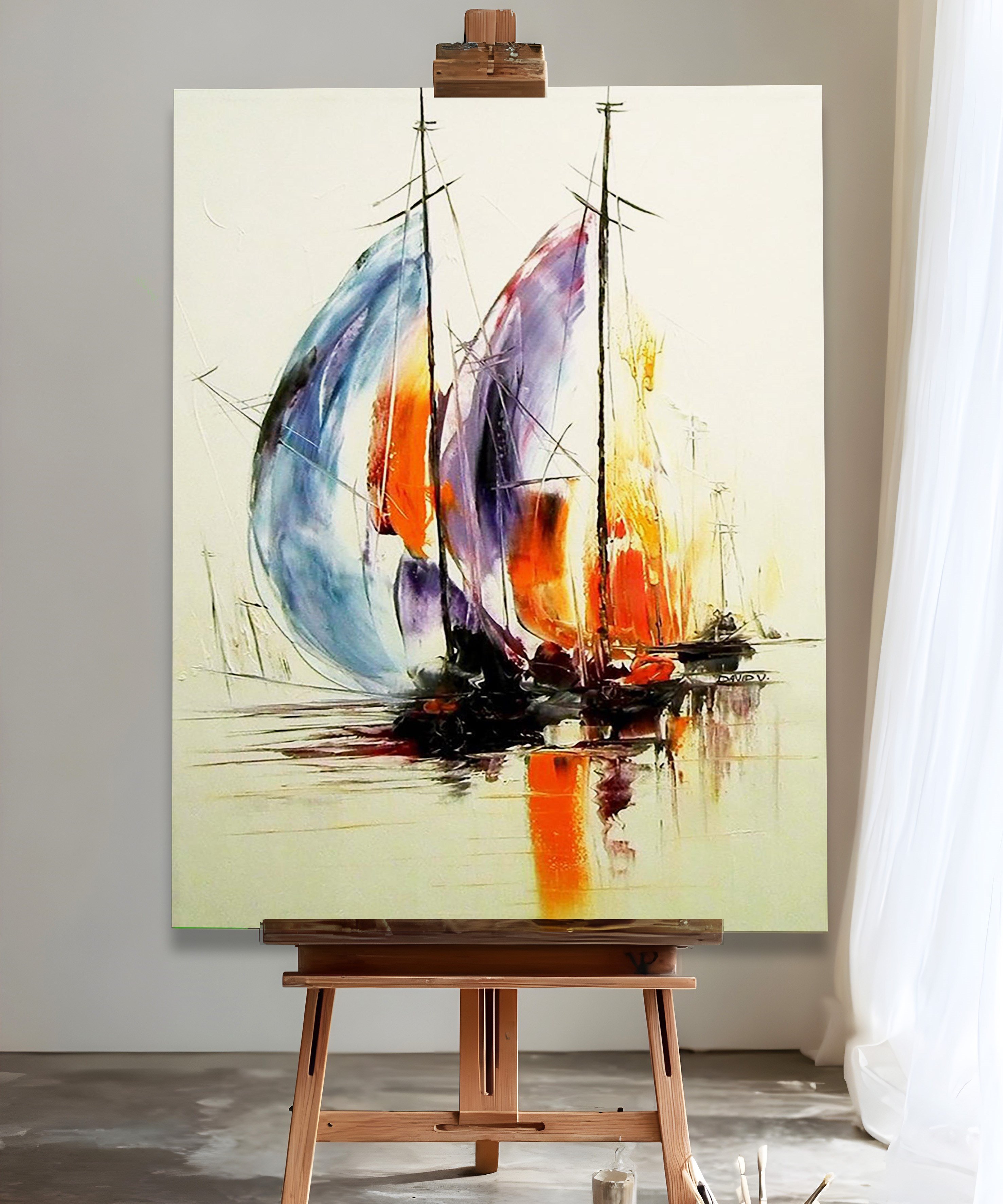 Rüzgarın Rengi | Yağlı Boya Dokulu Canvas Baskı