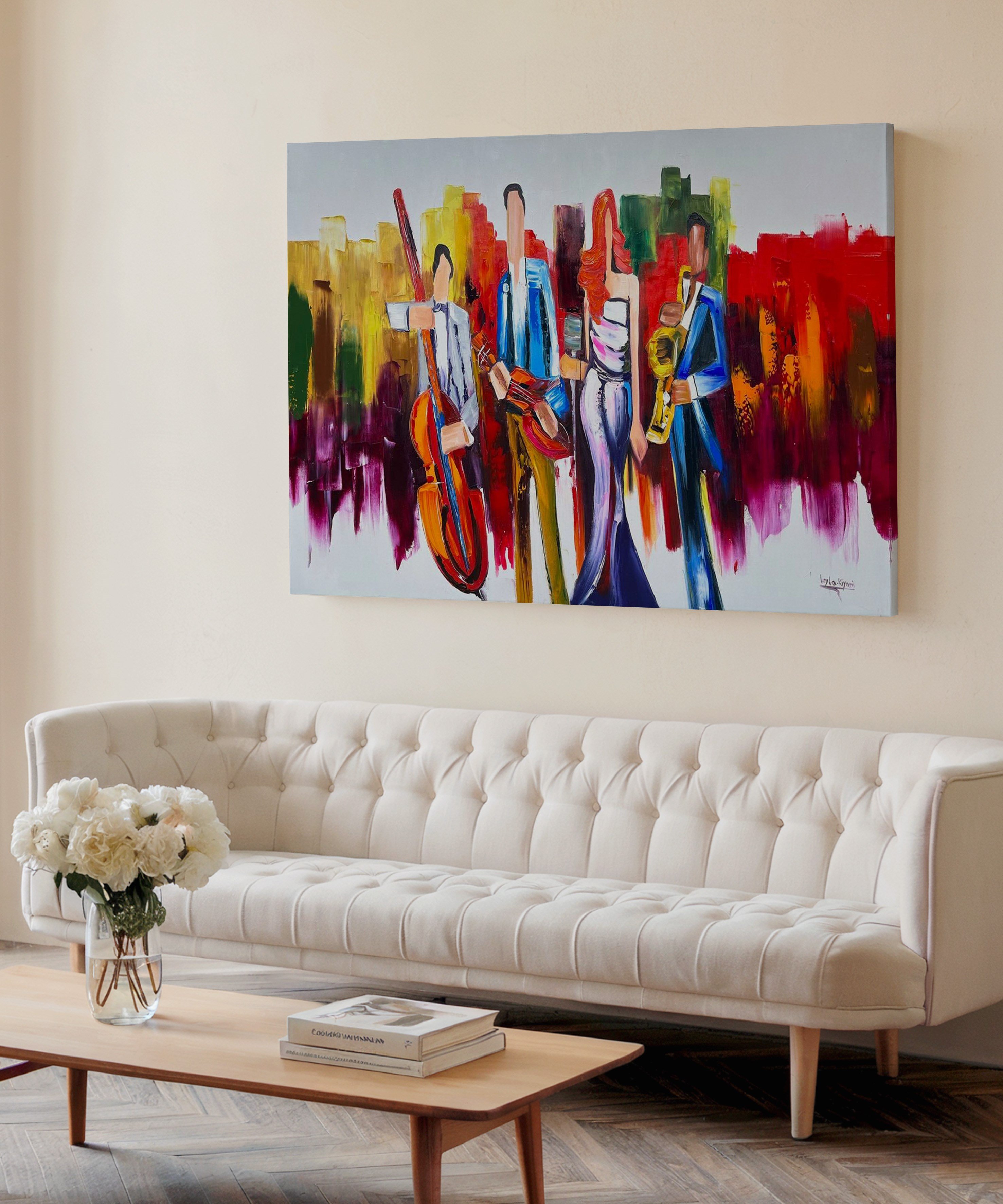 Sahnenin Ardında | Yağlı Boya Dokulu Canvas Baskı