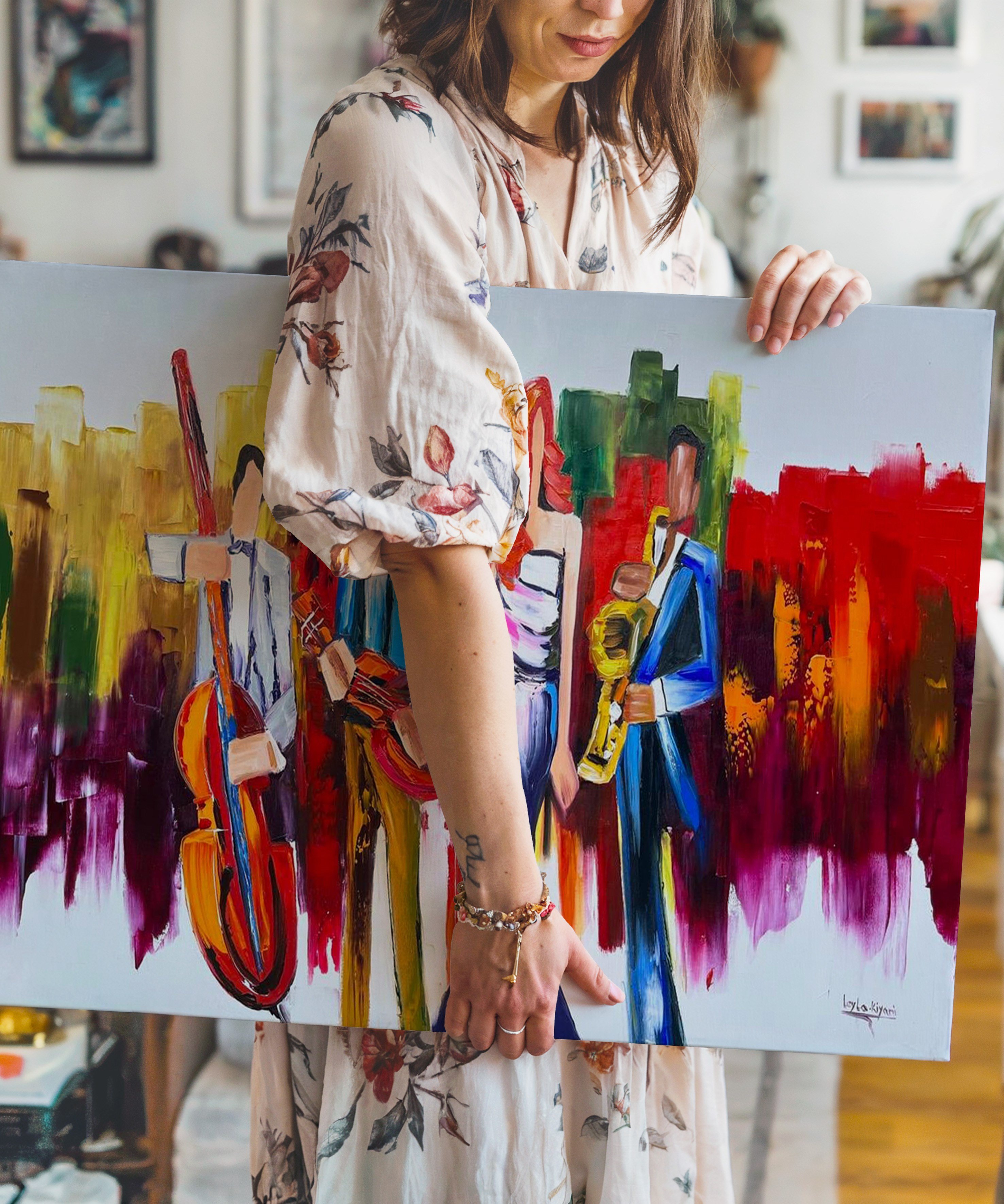 Sahnenin Ardında | Yağlı Boya Dokulu Canvas Baskı