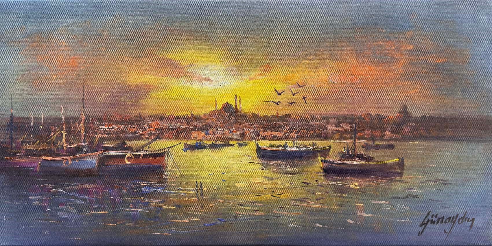 Sarı ve Kurşuni  | Yağlı Boya Tablo