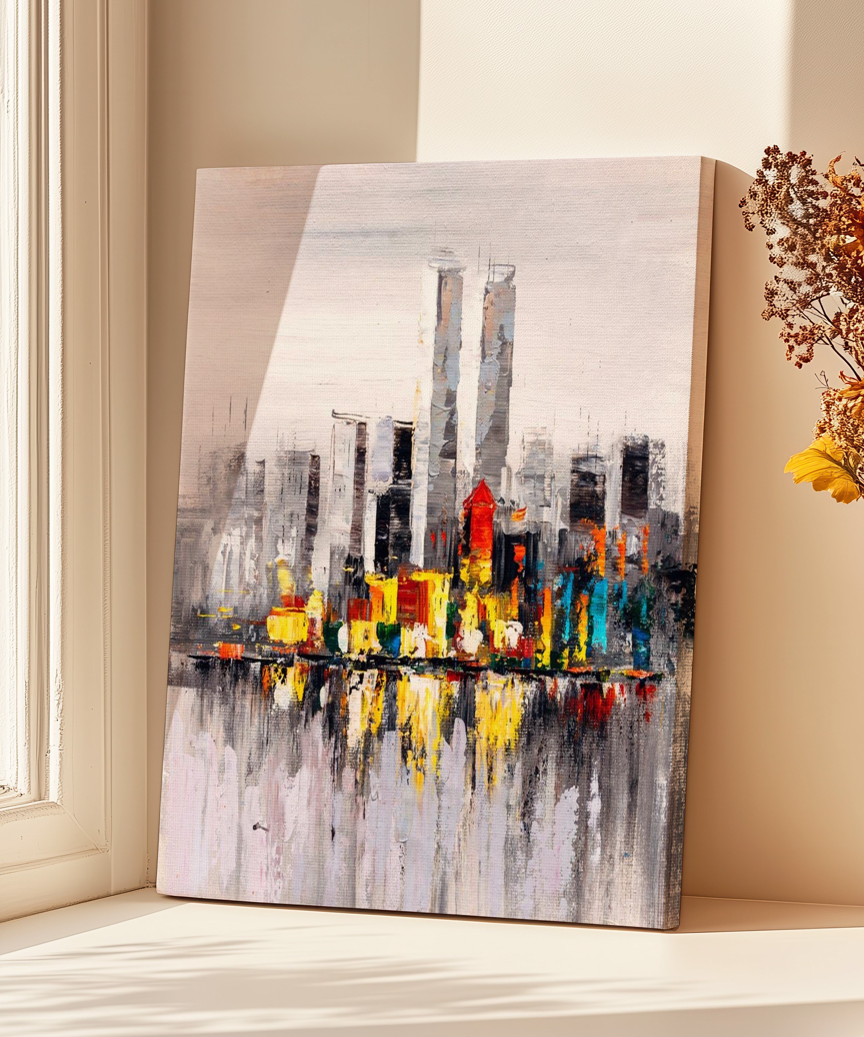 Şehir | Yağlı Boya Dokulu Canvas Baskı