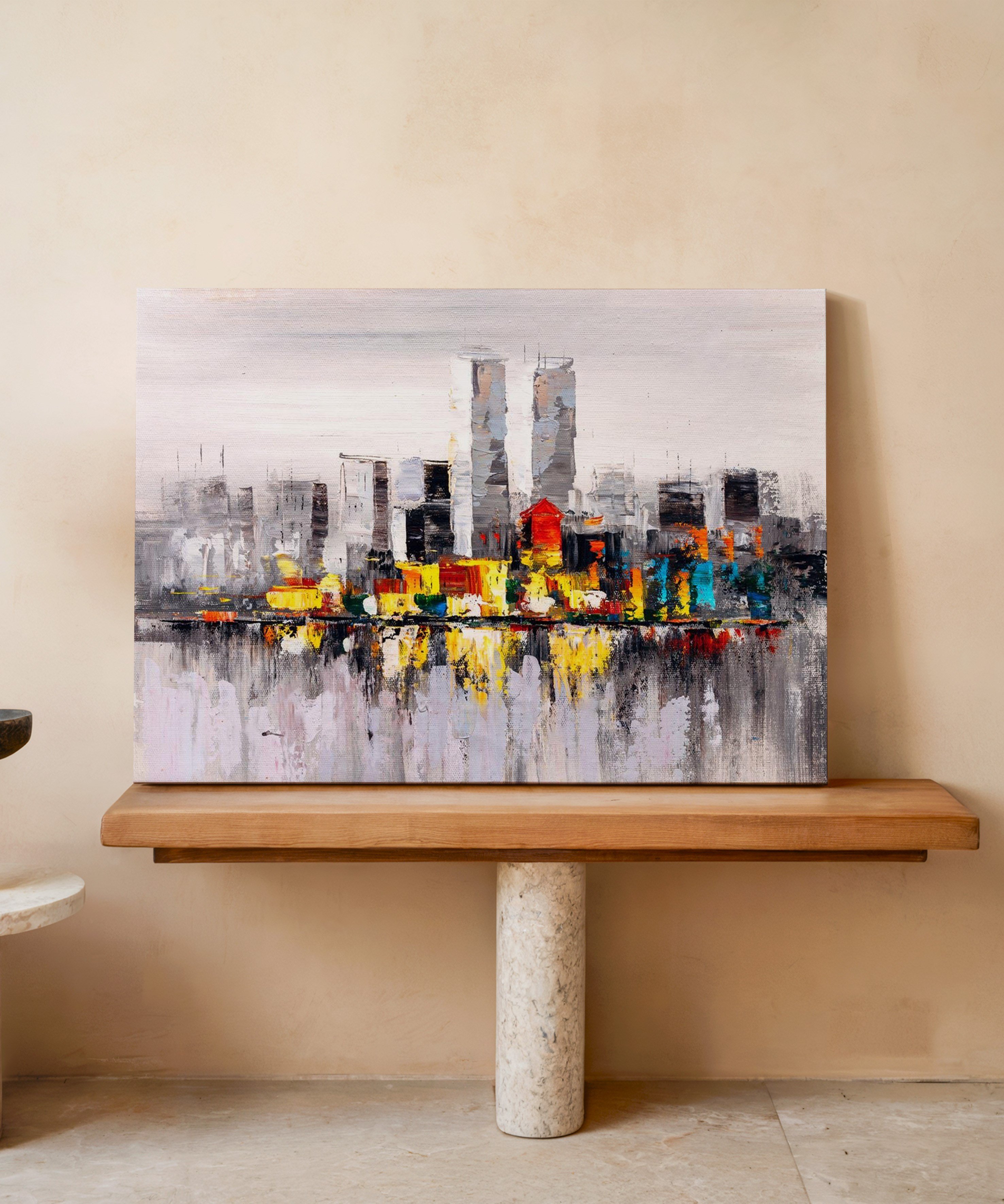 Şehir | Yağlı Boya Dokulu Canvas Baskı