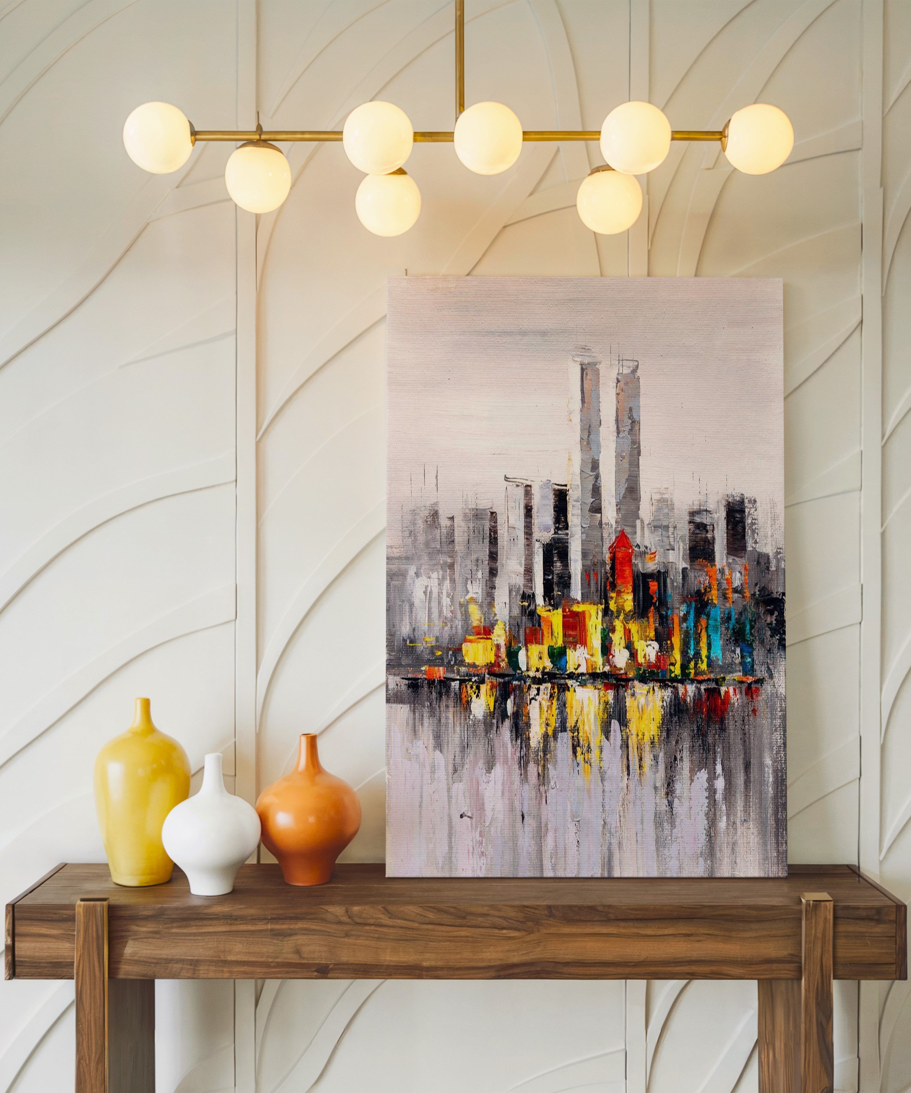 Şehir | Yağlı Boya Dokulu Canvas Baskı