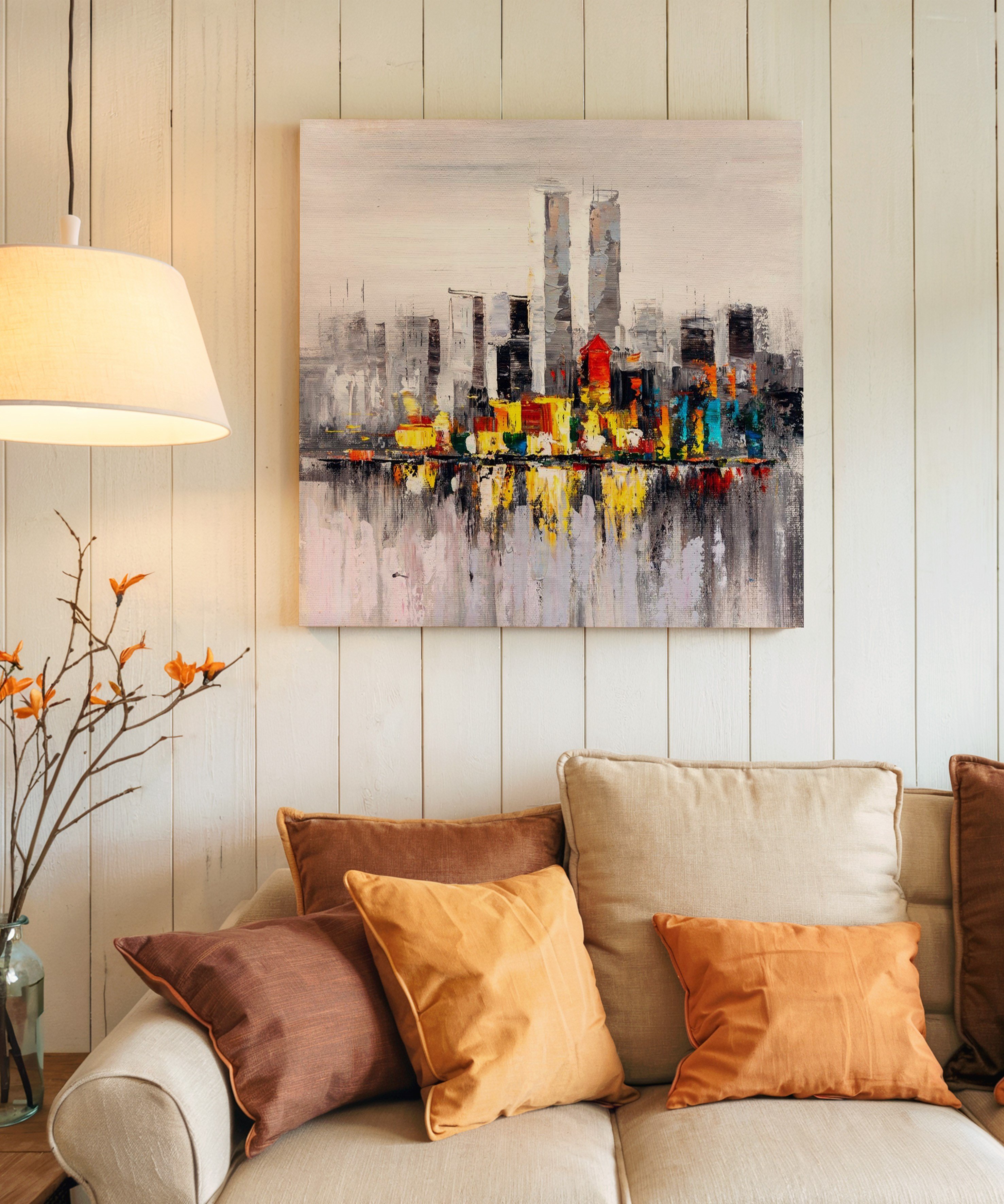 Şehir | Yağlı Boya Dokulu Canvas Baskı