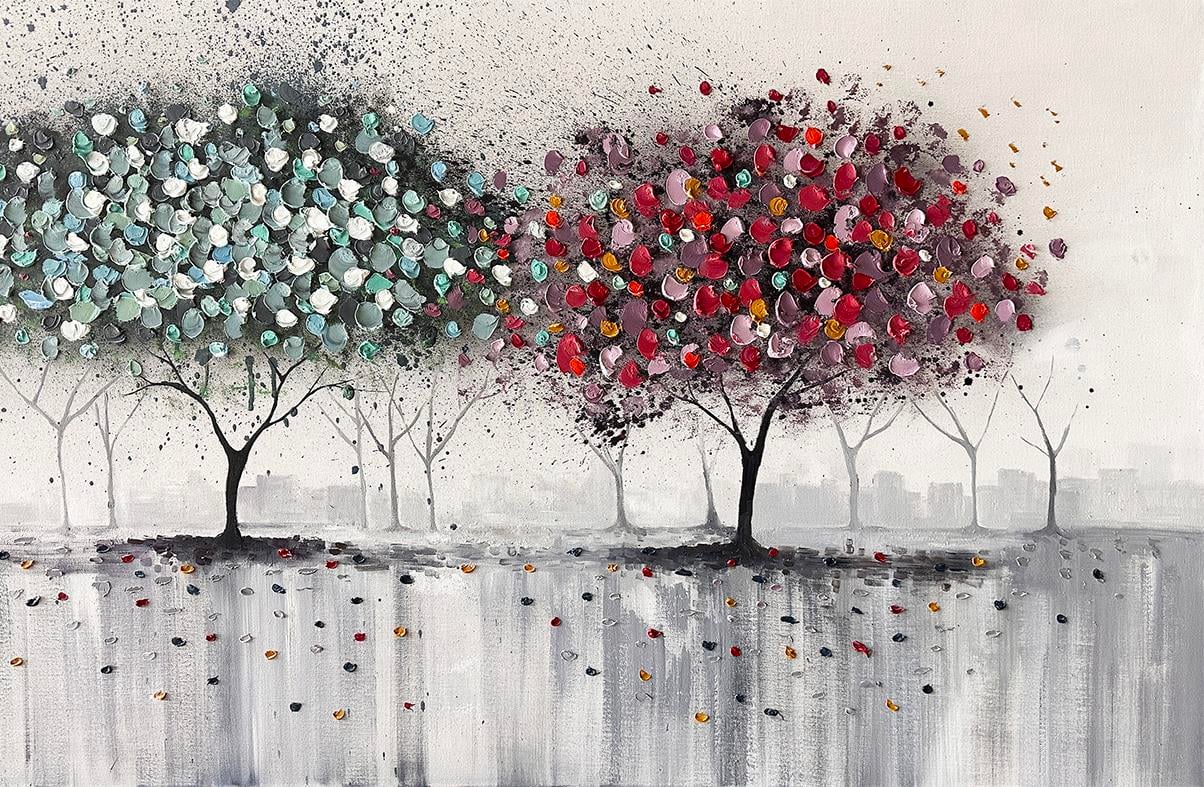 Sempatik Ağaçlar | Yağlı Boya Tablo 