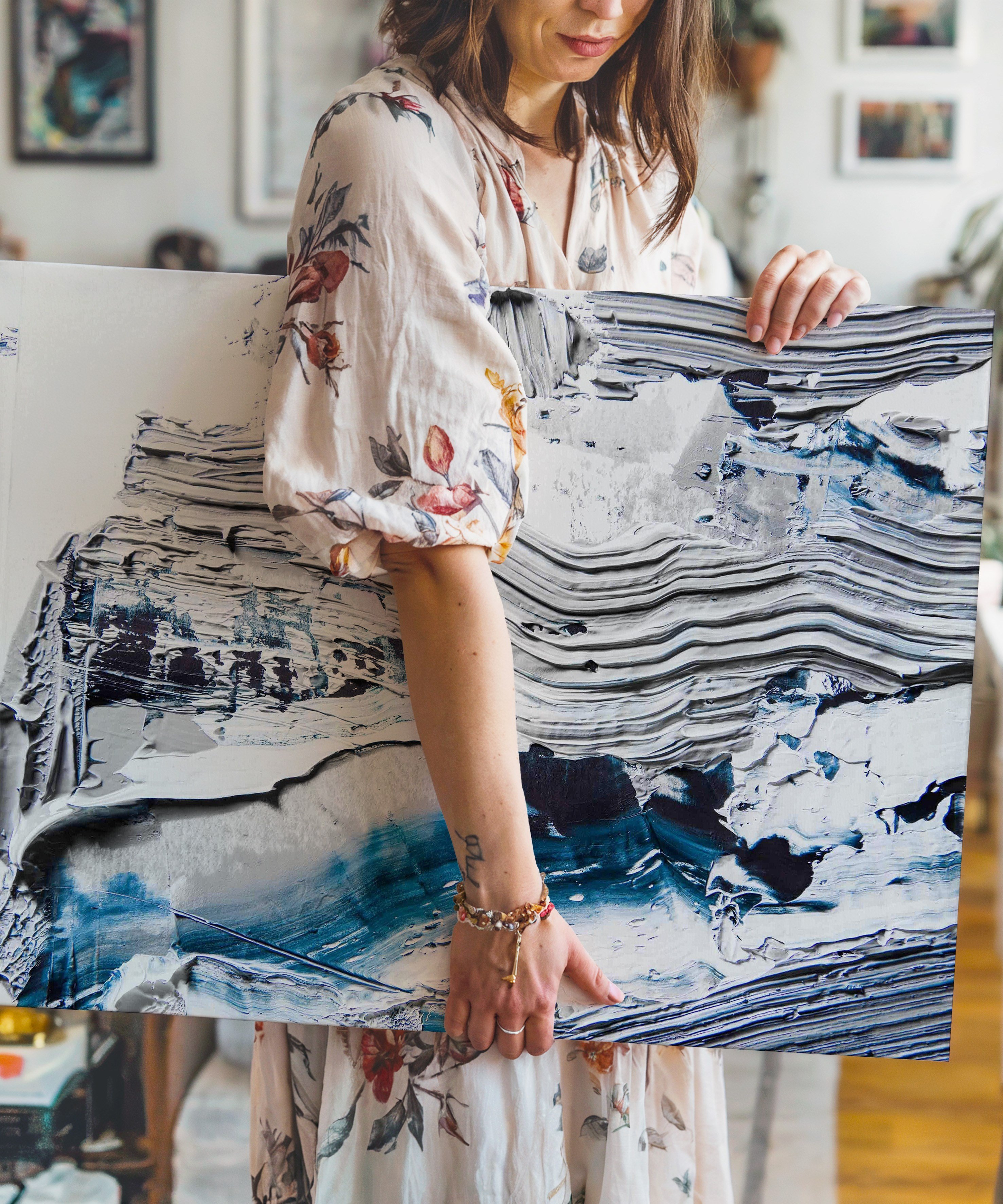 Sessiz Akıntı | Yağlı Boya Dokulu Canvas Baskı