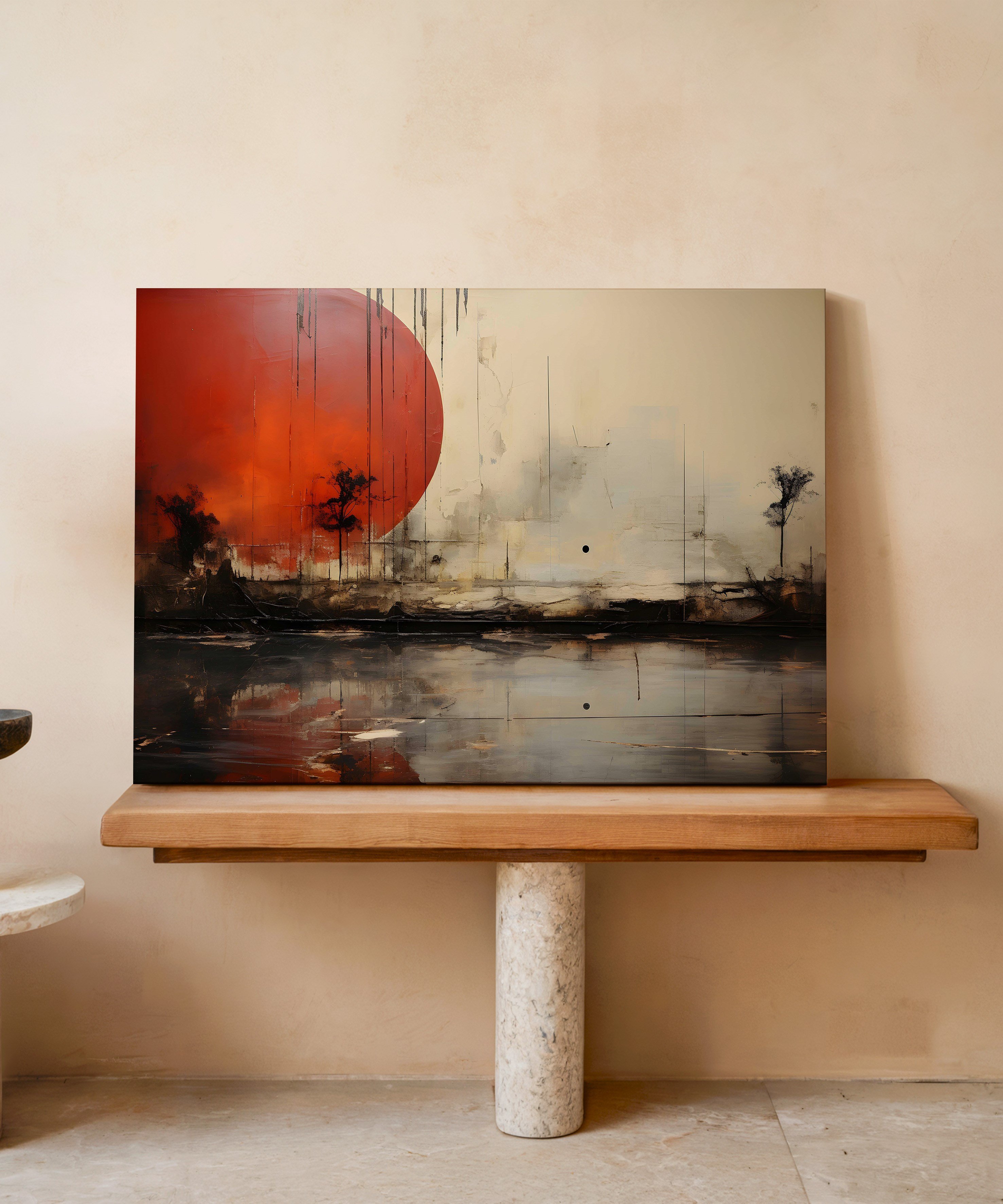 Sessiz Tutulma | Yağlı Boya Dokulu Canvas Baskı